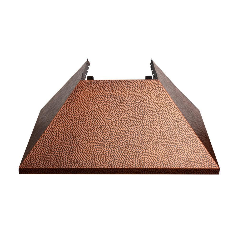 ZLINE 30 Inch Ducted Wall Mount Range Hood - Satin Stainless Steel with Hand-Hammered Copper Shell (8654HH 30) | Powerful Kitchen Ventilation for Gas Stoves & Cooking Smoke Removal