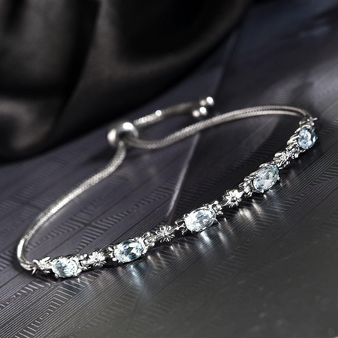 Birthstone Bracelets for Women - Adjustable Charm Bolo Bracelet with Gemstones, Perfect for Engagement, Anniversary, Wedding Promise & Birthday Gifts | Ideal for Everyday Wear, Special Occasions & Thoughtful Present Giving