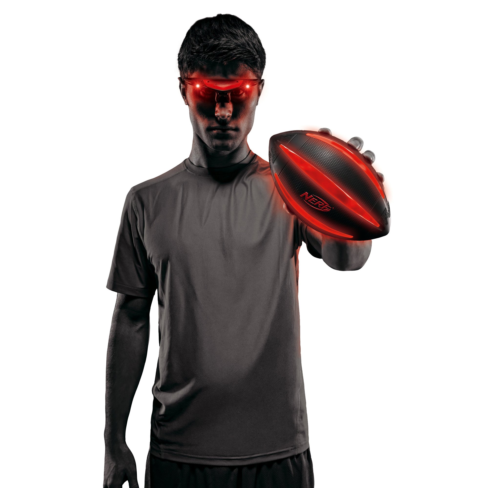Nerf FireVision Sports Football - Official Size & Weight for Training & Games - Perfect for Backyard, Park, and Indoor Play
