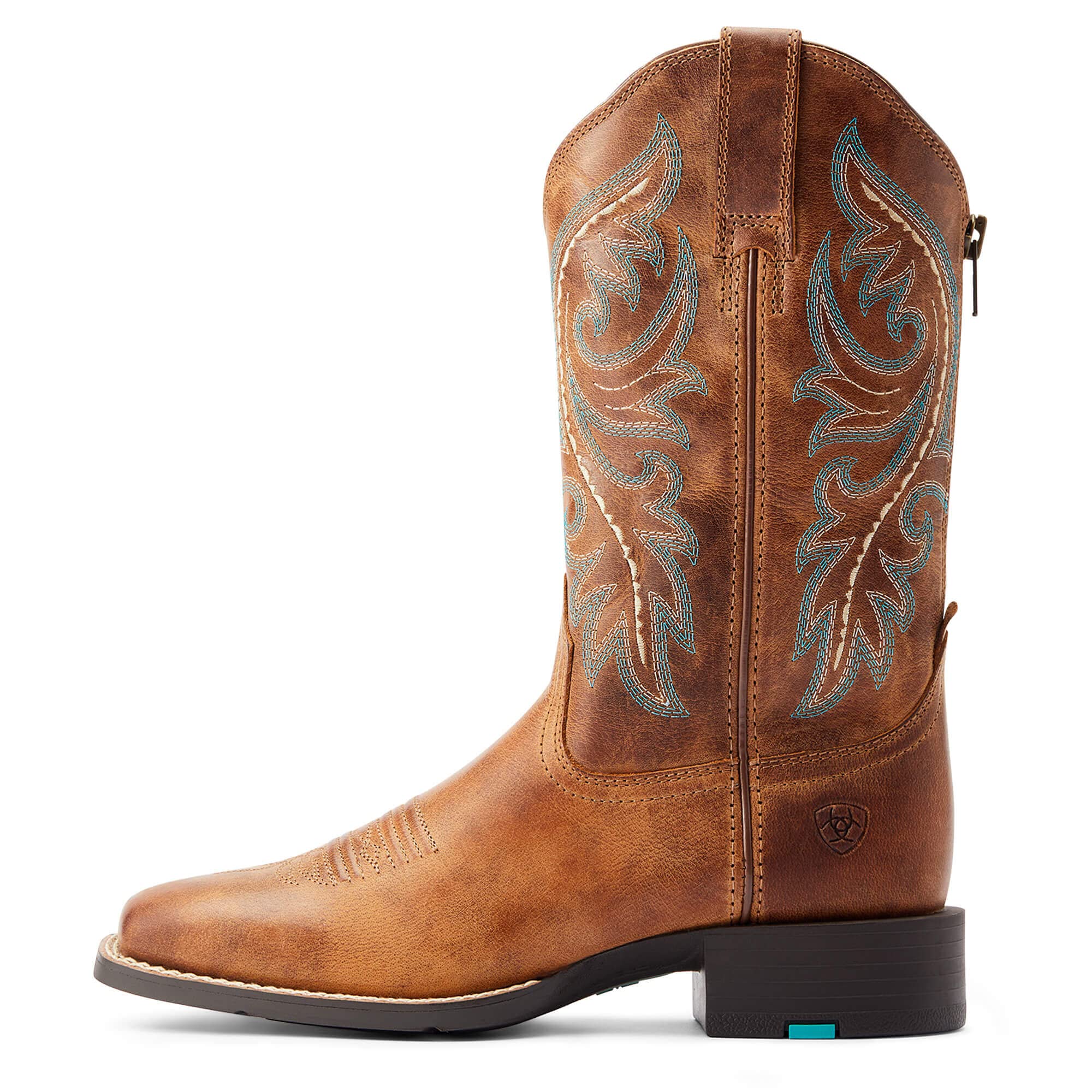 Ariat Women's Round Up Back Zip Western Boot - Comfortable Cowgirl Boots for Riding, Dancing & Country Fashion
