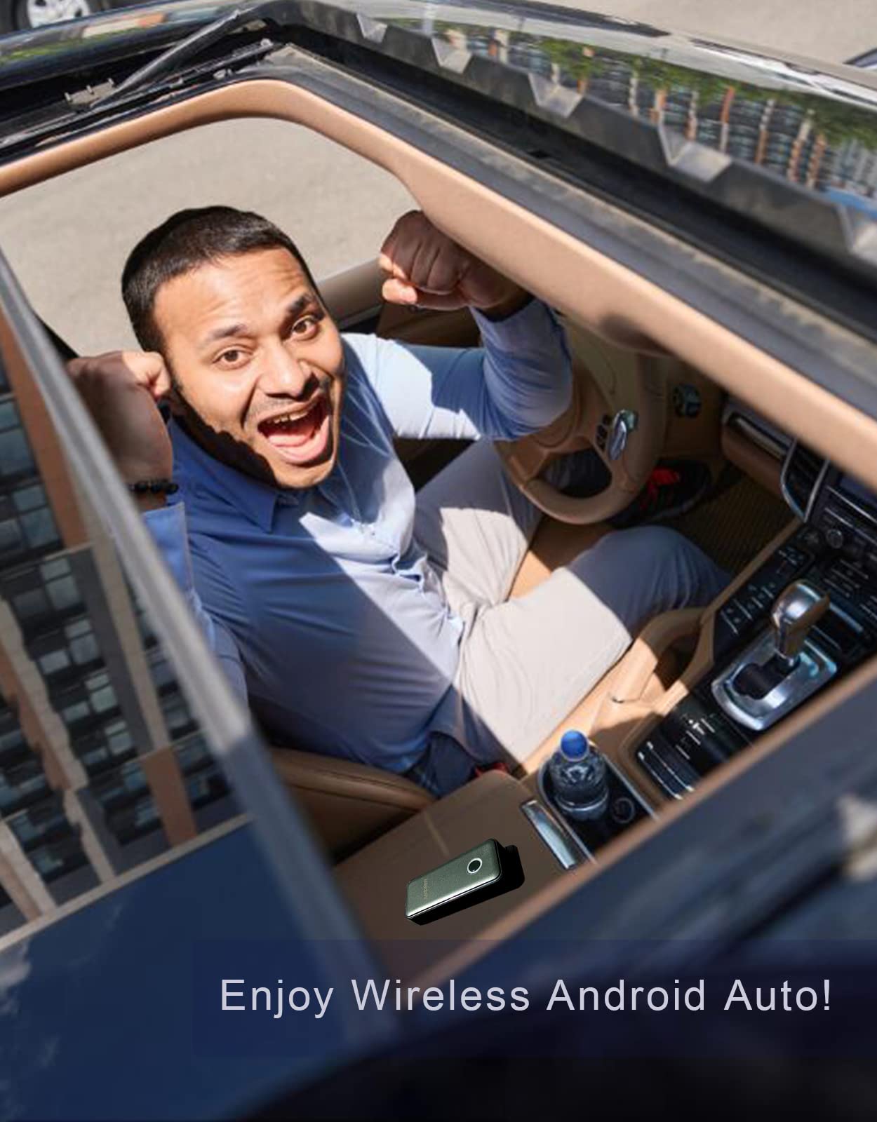 Wireless Android Auto Adapter for Cars 2016-2022 | Convert Wired to Wireless Android Auto | Plug & Play AA Dongle | Seamless Music & Navigation for Commuting & Road Trips