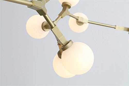 Stylish Gold Iron and White Glass Bulbs Pendant Lamp - Perfect for Dining Room, Kitchen Island, or Bedroom Lighting Decor