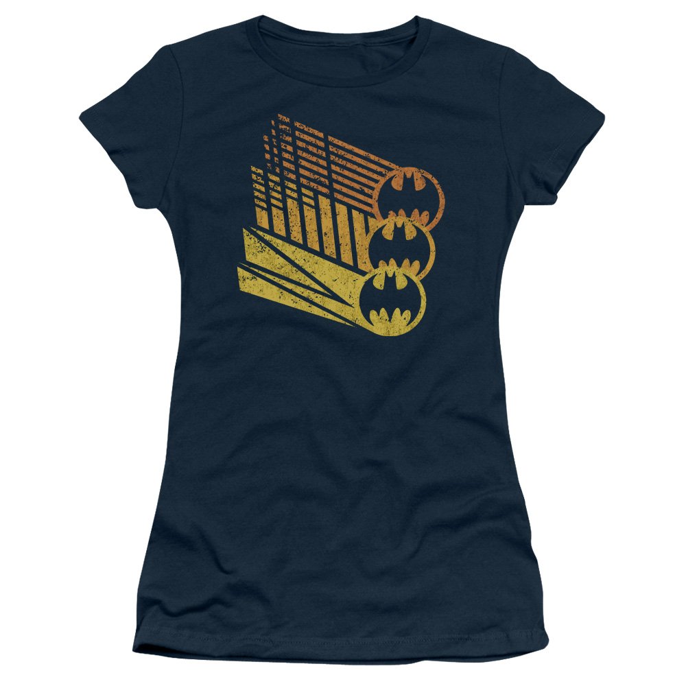 Trevco Batman Bat Signal Junior's Sheer Fitted T-Shirt | Official DC Comics Licensed Apparel | Perfect for Cosplay, Halloween & Superhero Fans