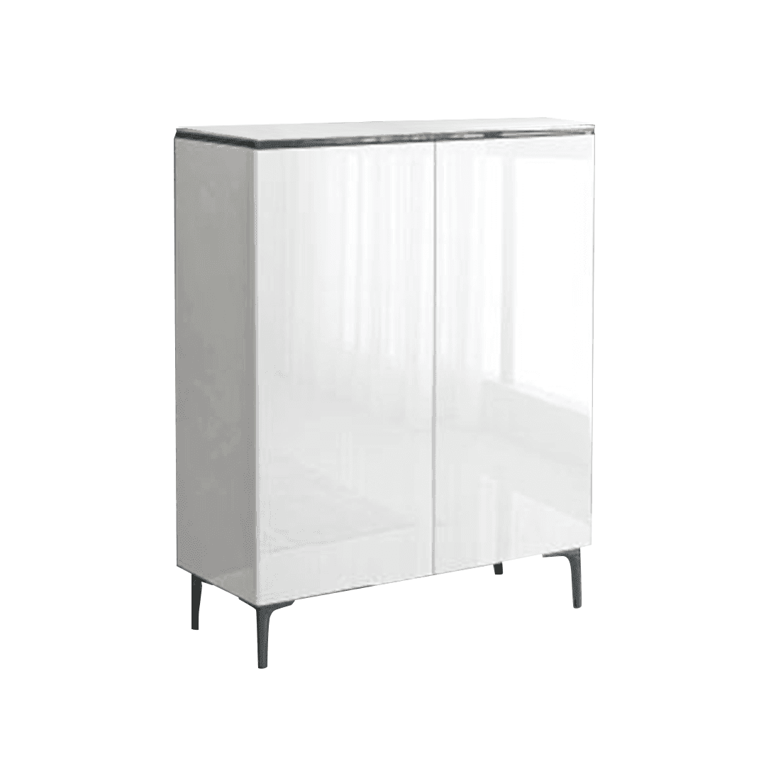 Musto Sintered Stone 2 Door Shoe Cabinet - Modern Entryway Storage Organizer for Shoes, Boots & Accessories | Perfect for Hallway, Mudroom & Apartment Entry