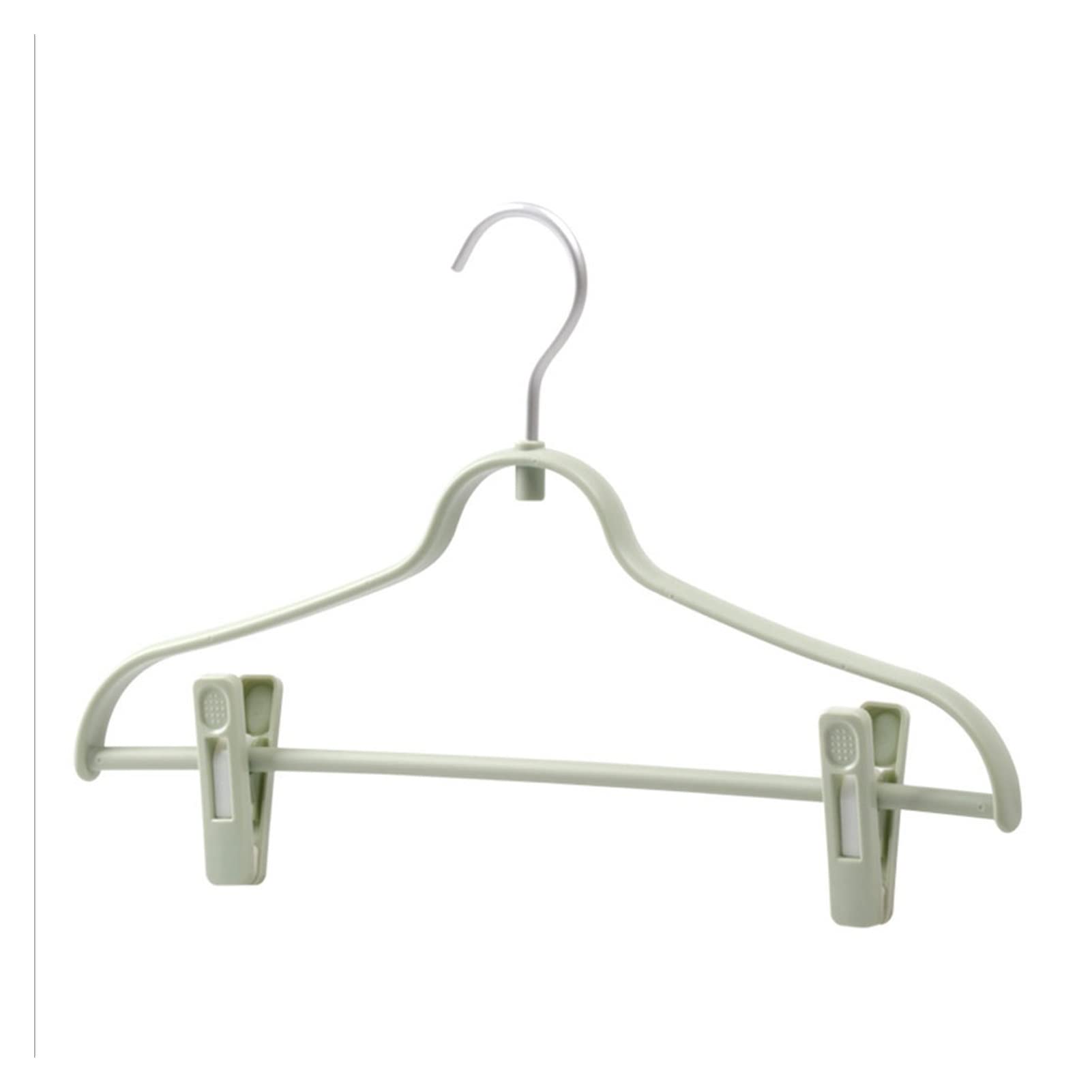TOMYEUS 5-Piece Multi-Function Plastic Coat Hangers with Clips - Space Saving Closet Organizer for Underwear, Socks & Clothes Drying (Green) - Perfect for Small Spaces, Laundry Rooms & Dorm Organization