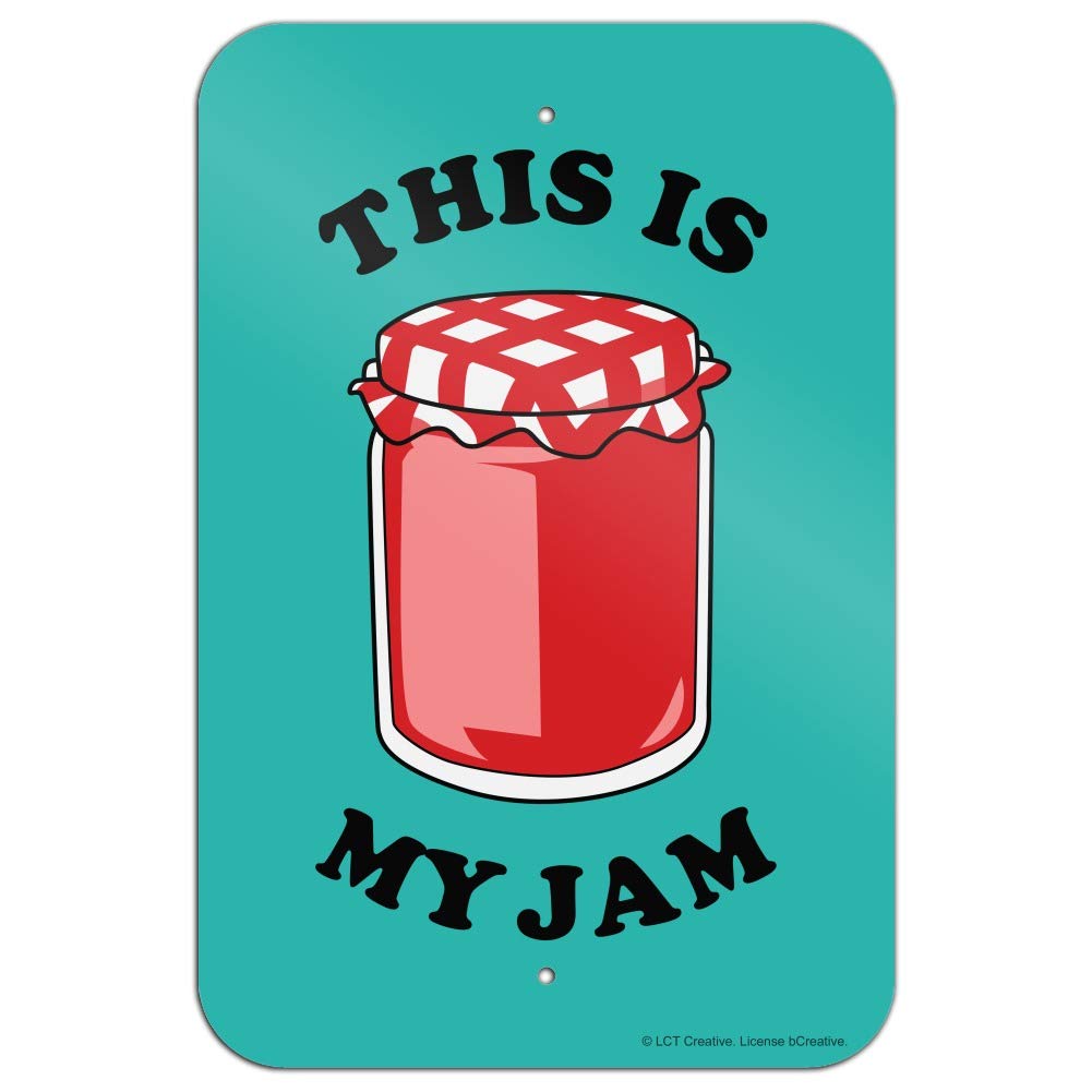 This is My Jam Jelly Funny Humor Sign - Graphic Wall Art for Home, Office & Business Decor - Perfect for Kitchens, Break Rooms & Work Spaces