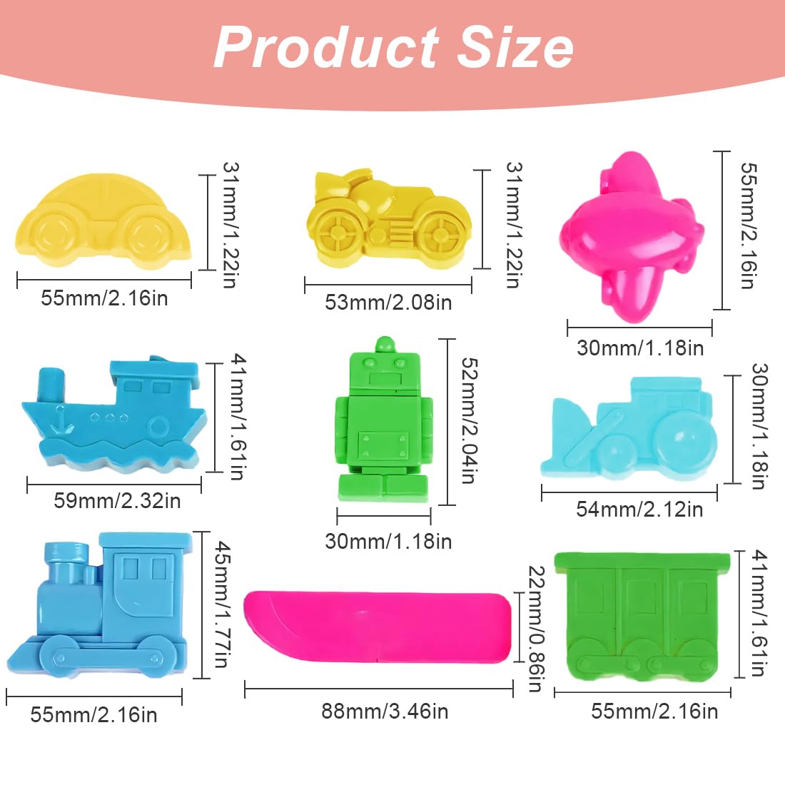 9-Piece Play Dough Modeling Kit - Fun Clay Tools Set with Molds & Shapes for Kids - Perfect Gift for Boys & Girls - Creative Play for Birthday Parties, Classroom Activities & Sensory Development