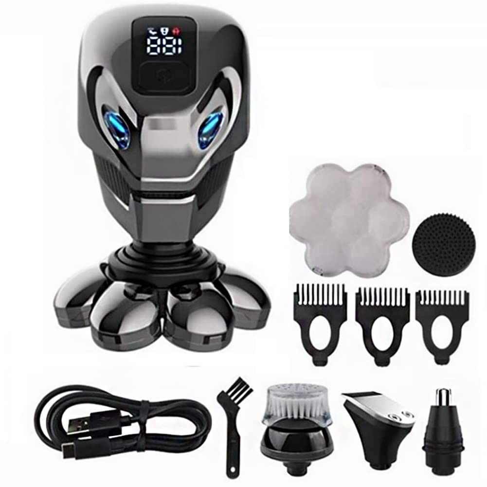 Rechargeable Electric Razor for Men - Wet & Dry Shaver with LCD Display, Beard Trimmer & Grooming Kit - Perfect for Home, Travel & Daily Shaving