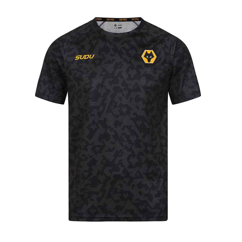 2024-2025 Pre Match Soccer Jersey T-Shirt - Black & Gold - Breathable & Lightweight for Training & Games - Perfect for Fans, Players & Team Supporters