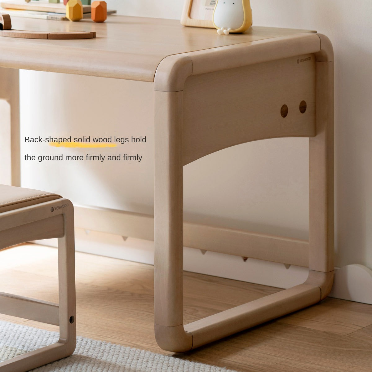 Handmade Solid Birch Wood Children's Writing Desk - Kids Study Table for Home & Classroom Learning Activities