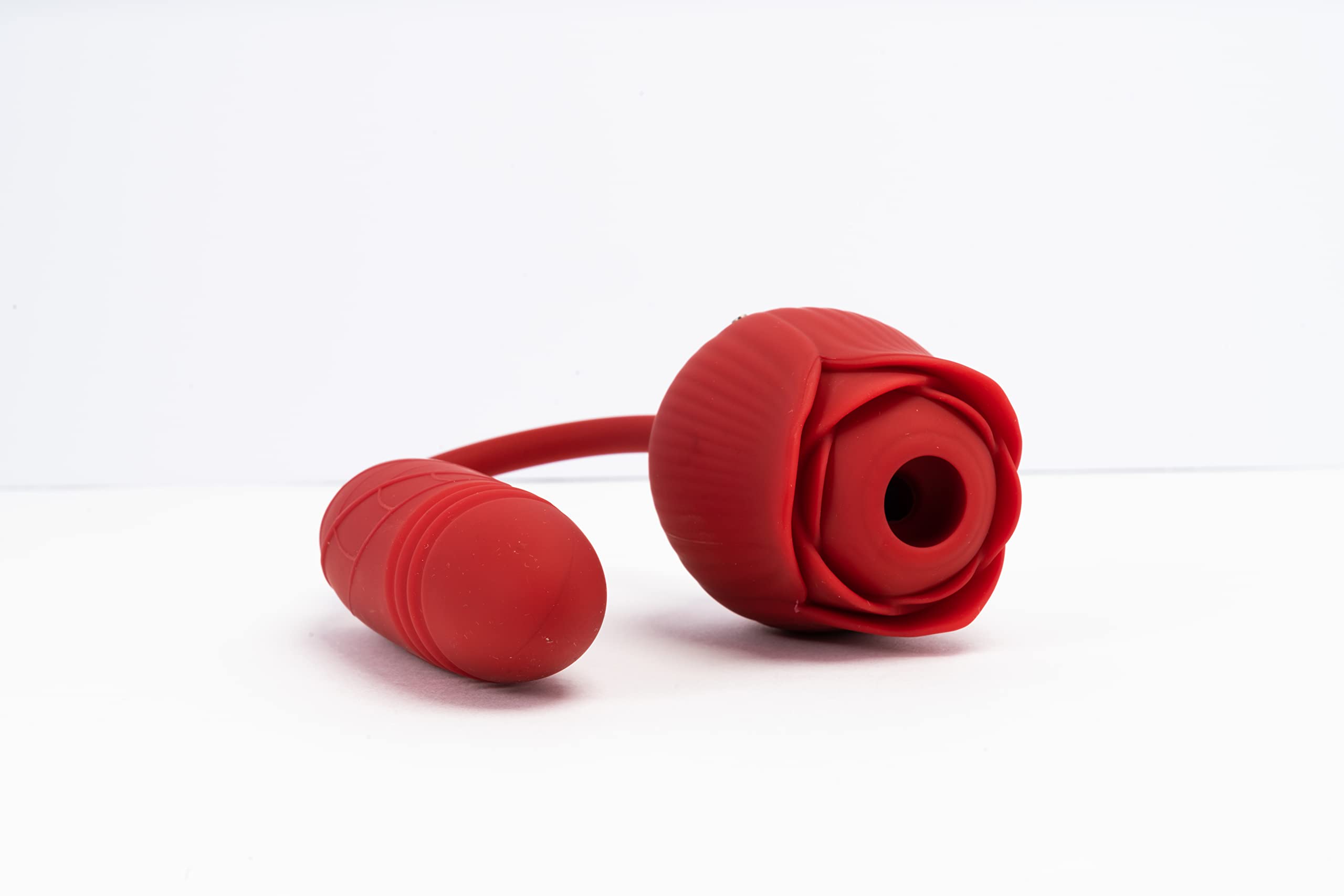 Playzzr Double Trouble Rose Vibrator & Thrusting Dildo 2 in 1 - Rechargeable Wireless Waterproof Adult Toy for Women with 55 Vibration Modes | Perfect for Couples Play, Solo Pleasure & Sensual Massage
