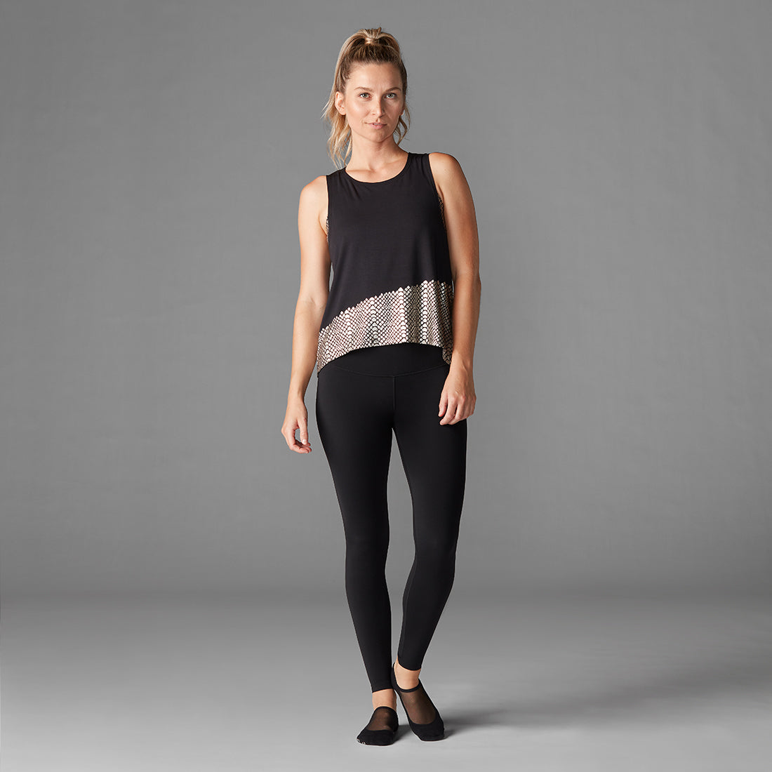 Tavi Noir High Low Tank Top for Women - Stylish Asymmetrical Hem Casual & Party Wear - Perfect for Layering, Workouts, and Night Out