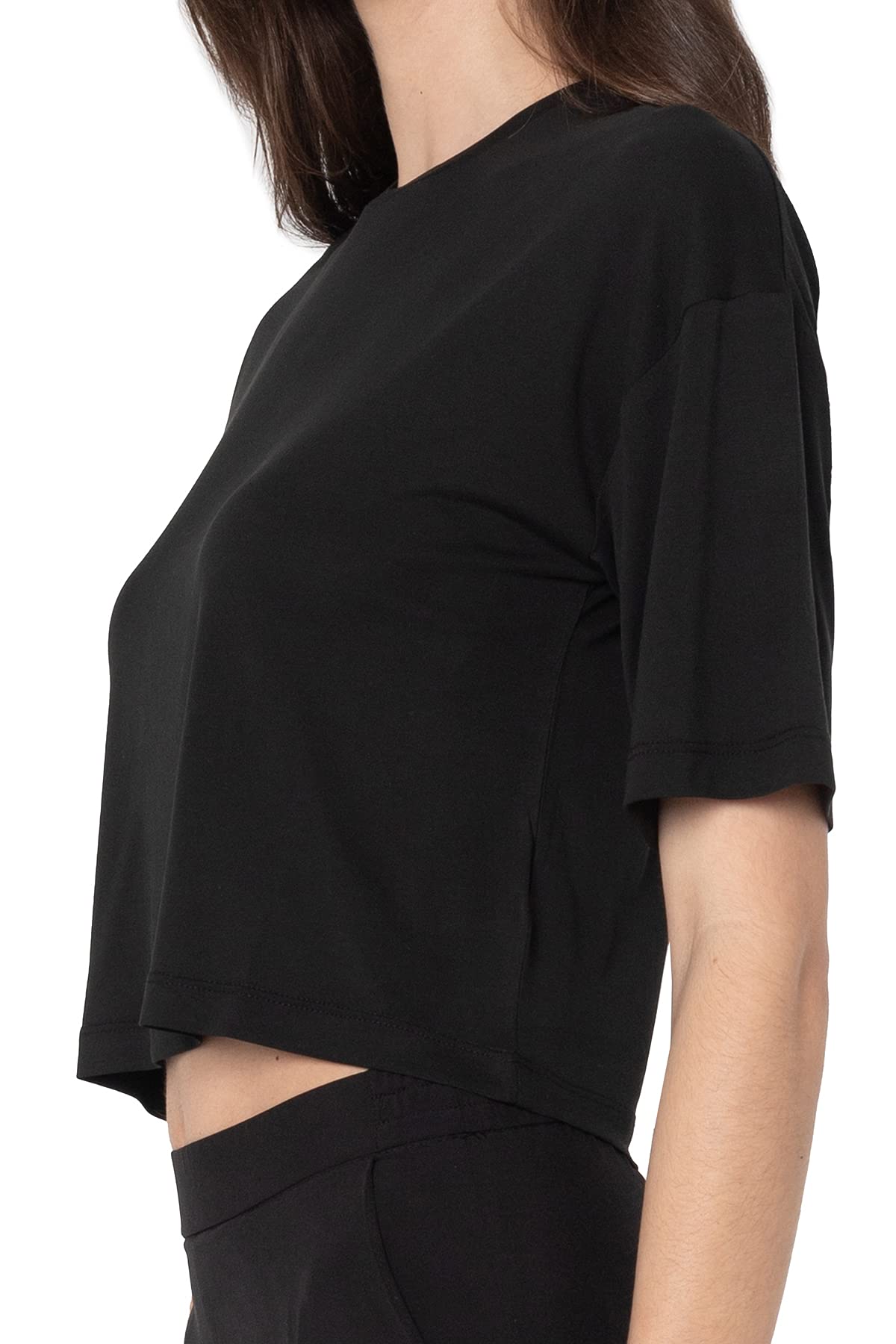 Pure & Simple Women’s Cropped T-Shirt - Soft Cotton Casual Tee for Summer | Perfect for Streetwear, Yoga & Everyday Outfits