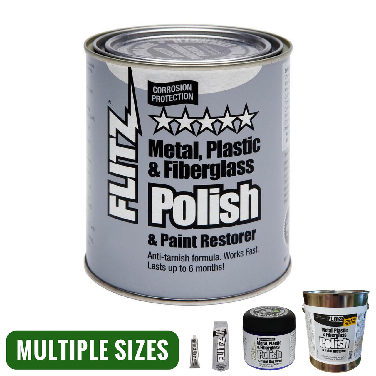Flitz Metal Polish & Cleaner - Restores Shine on Stainless Steel, Aluminum, Fiberglass, Plastic & Painted Surfaces | Perfect for Cars, Boats, Jewelry & Household Items