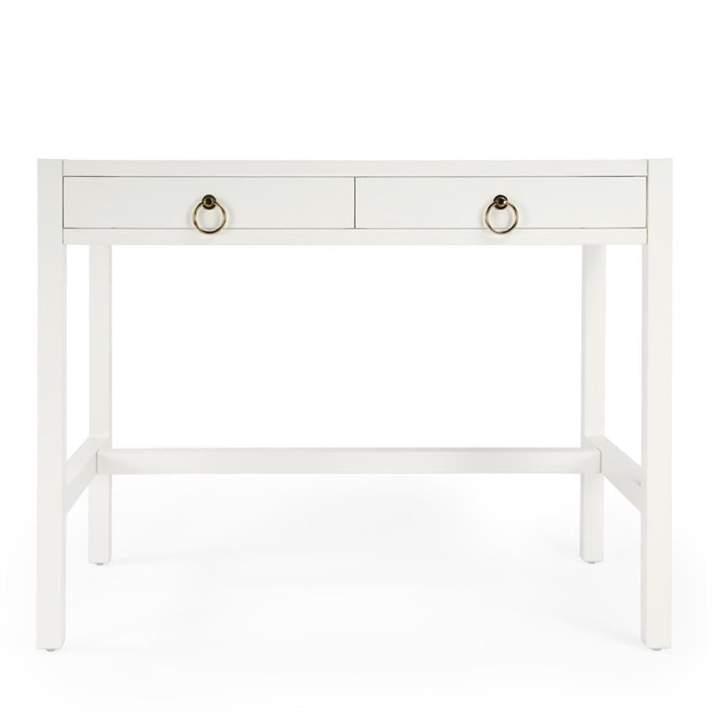 White Beaumont Lane Wood Desk for Home Office & Study
