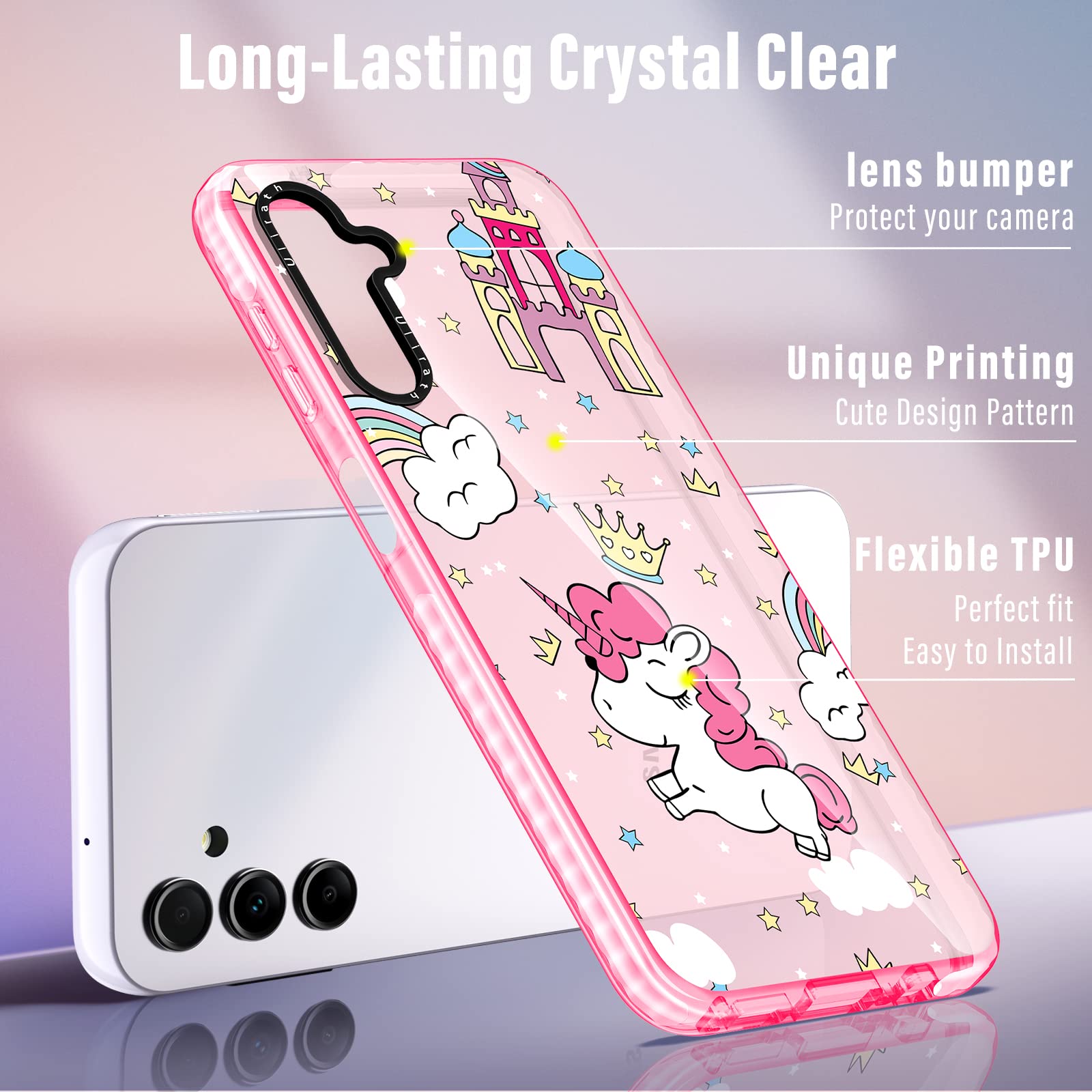 Cute Cartoon Character Samsung Galaxy A14 5G Case - 6.6 Inch Soft Protective Phone Cover with Fashion Designer Pattern for Girls, Boys & Kids | Perfect for School, Work & Daily Use