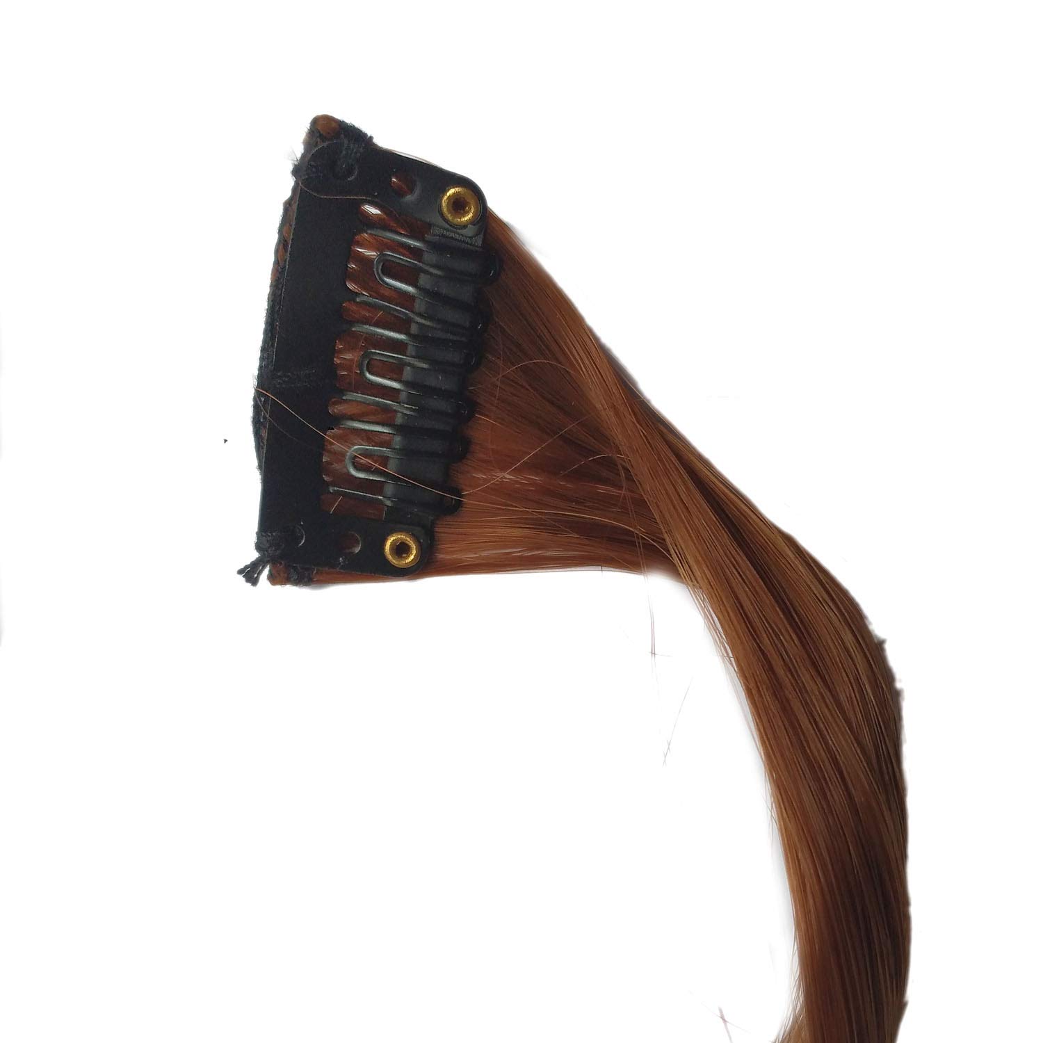 Maahal™ Premium Dark Brown Curly Hair Extensions for Women & Girls - Natural-Looking Colored Hair Strips (Pack of 1) - Perfect for Daily Styling, Parties & Special Occasions