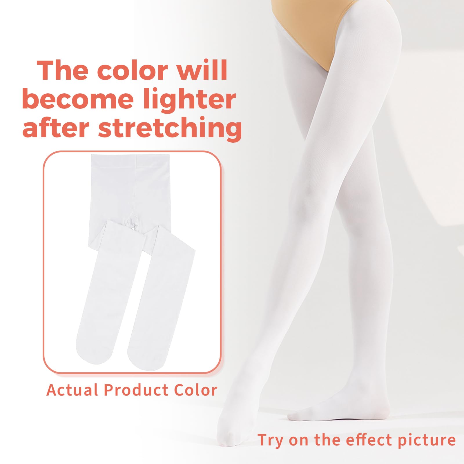 Buauty Girls Ballet Dance Tights - Ultra Soft Footed Leggings for Toddler, Little & Big Kids - Perfect for Ballet Practice, Recitals & Dance Classes