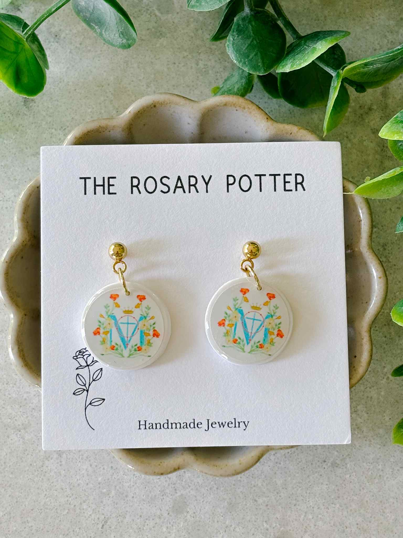 Handmade Mary Monogram Earrings - Personalized Initial Jewelry for Women - Perfect for Gifts, Weddings, and Everyday Wear