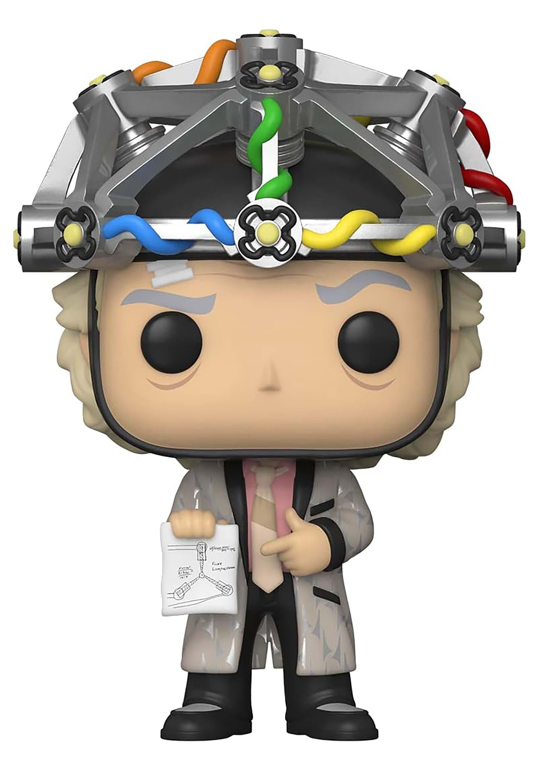 Funko Pop! & Tee: Back to The Future - Doc Brown with Helmet Collectible Figure & Adult XL T-Shirt Set | Perfect for Movie Fans, Gift Giving & Pop Culture Collectors