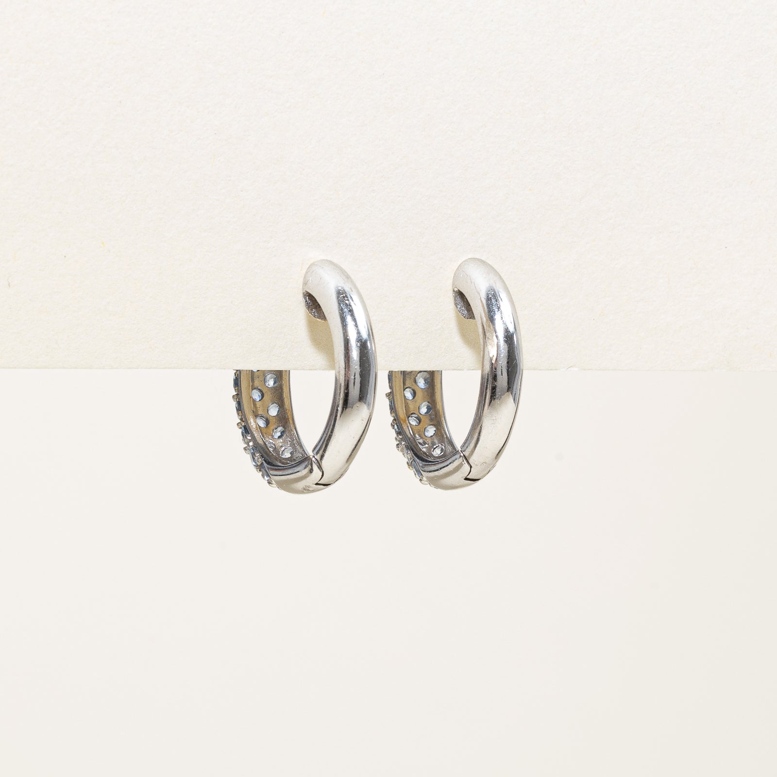 1.00ctw Tanzanite Huggie Hoop Earrings for Women - Dainty & Elegant Jewelry Gift for Her | Perfect for Weddings, Parties & Everyday Wear