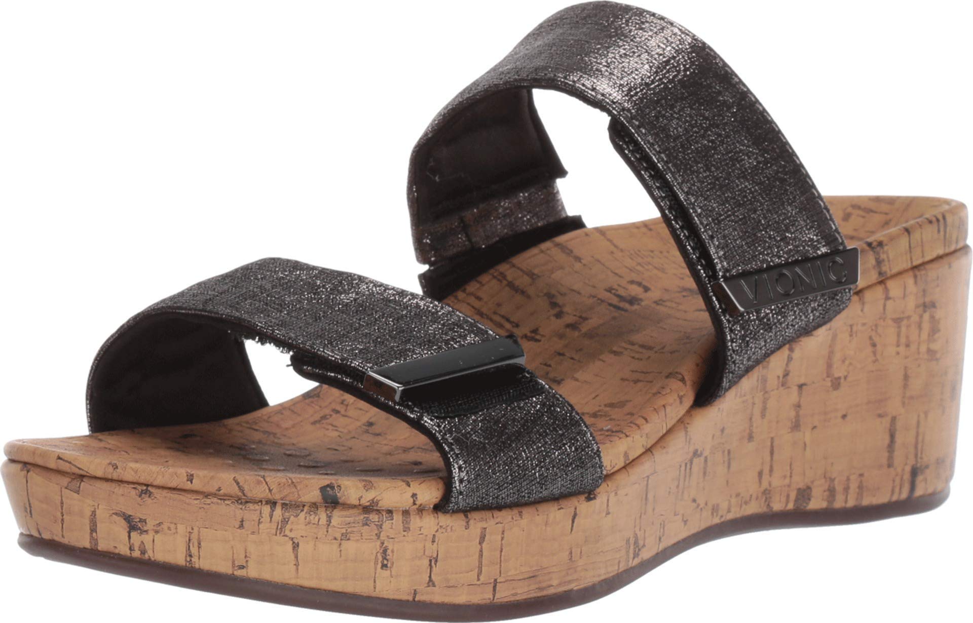 Vionic Women's Atlantic Pepper Adjustable Platform Sandal - Orthotic Arch Support Wedge Sandals for Women | Comfortable Summer Beach Walking Shoes for Travel & Outdoor Activities