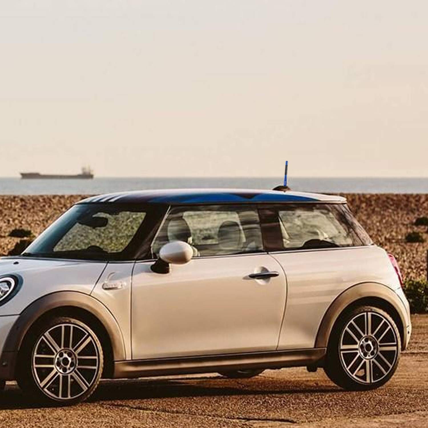 Mini Cooper Short Antenna - Compatible with All Models (Blue) for Enhanced Signal