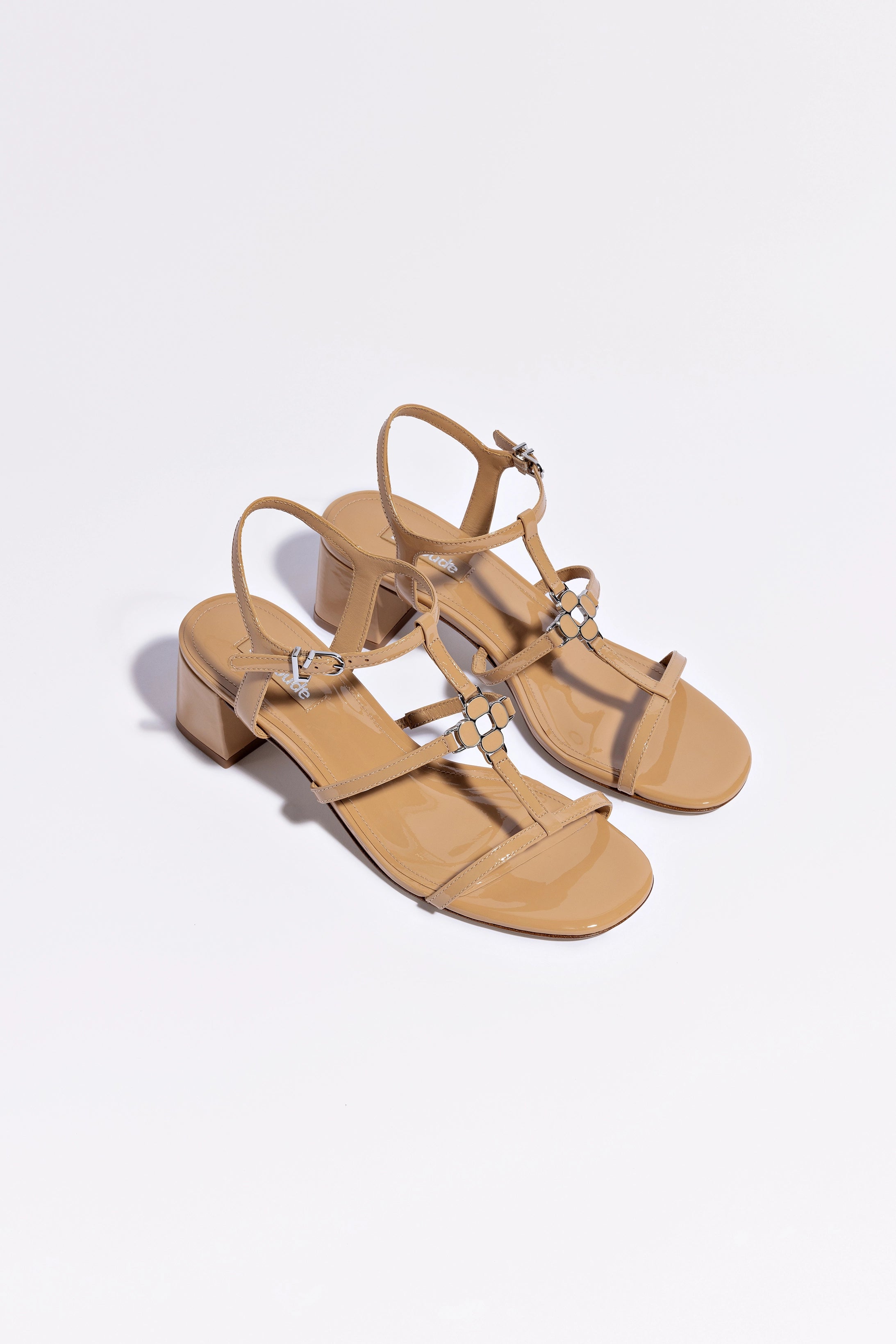 Hana Block In Tan Patent Leather - Stylish Women's Shoes for Work, Office & Casual Wear | Comfortable & Fashionable Footwear for Everyday Use