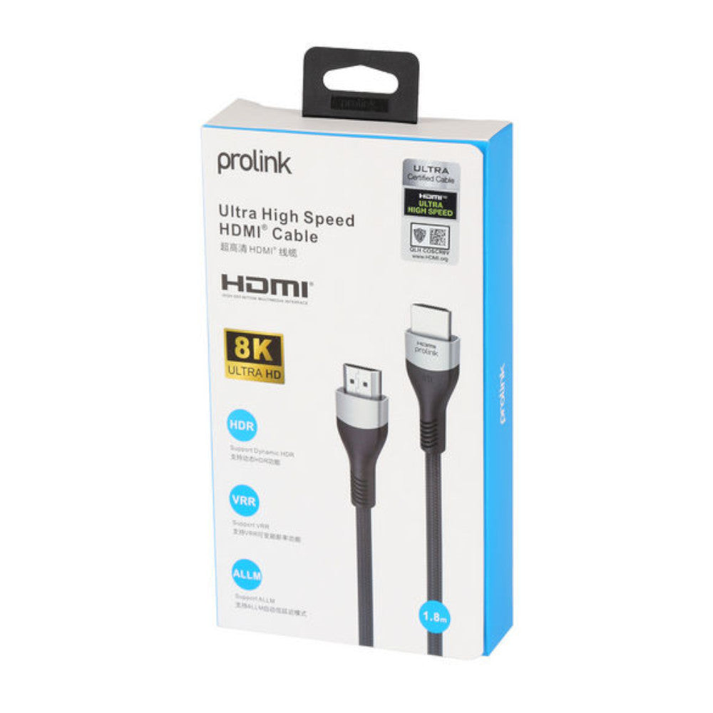 Prolink 8K Ultra High Speed HDMI 2.1 Cable 48Gbps - 6ft/10ft/15ft (Select Length) for Gaming, Home Theater & 4K/8K TV Setup