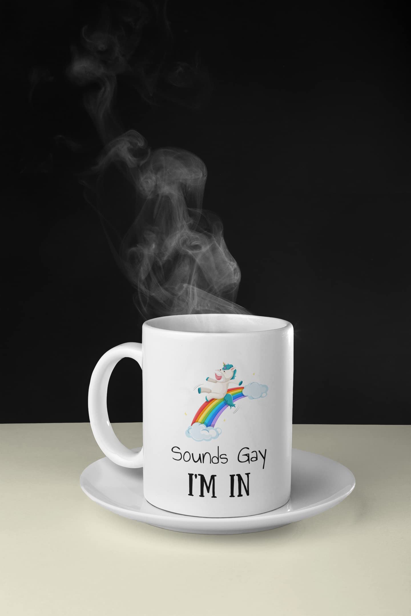 Funny Unicorn Coffee Mug - 11oz LGBTQ+ Pride Gift for Gay Mom, Dad & Unicorn Lovers - Perfect for Tea, Coffee & Office Use