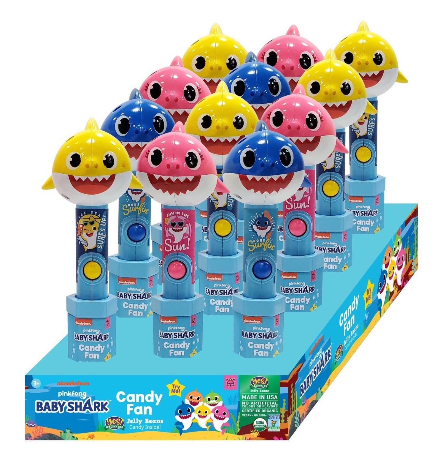 Baby Shark Themed CandyRific Gummy Snacks - 12ct Box | Perfect for Birthday Parties, Kids' Treats & Themed Events