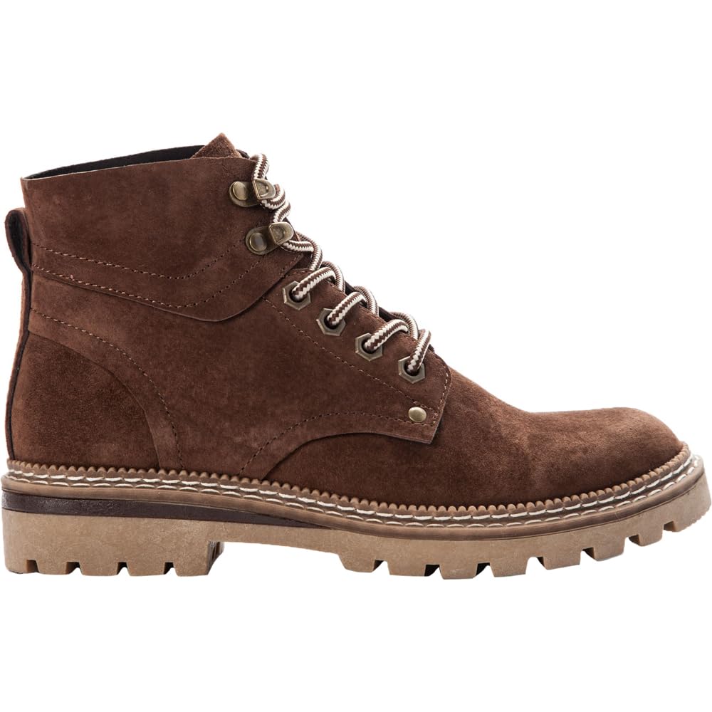 Propet Women's Dakota Round Toe Lace Up Ankle Boots - Brown Leather Casual Shoes for Walking, Work & Outdoor Activities