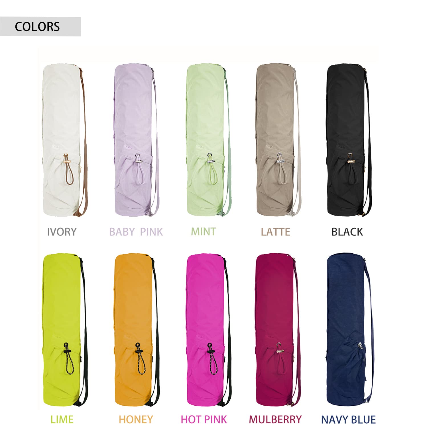 Premium Waterproof Yoga Mat Bag with Adjustable Strap & Multi Pockets - Fits 1/4