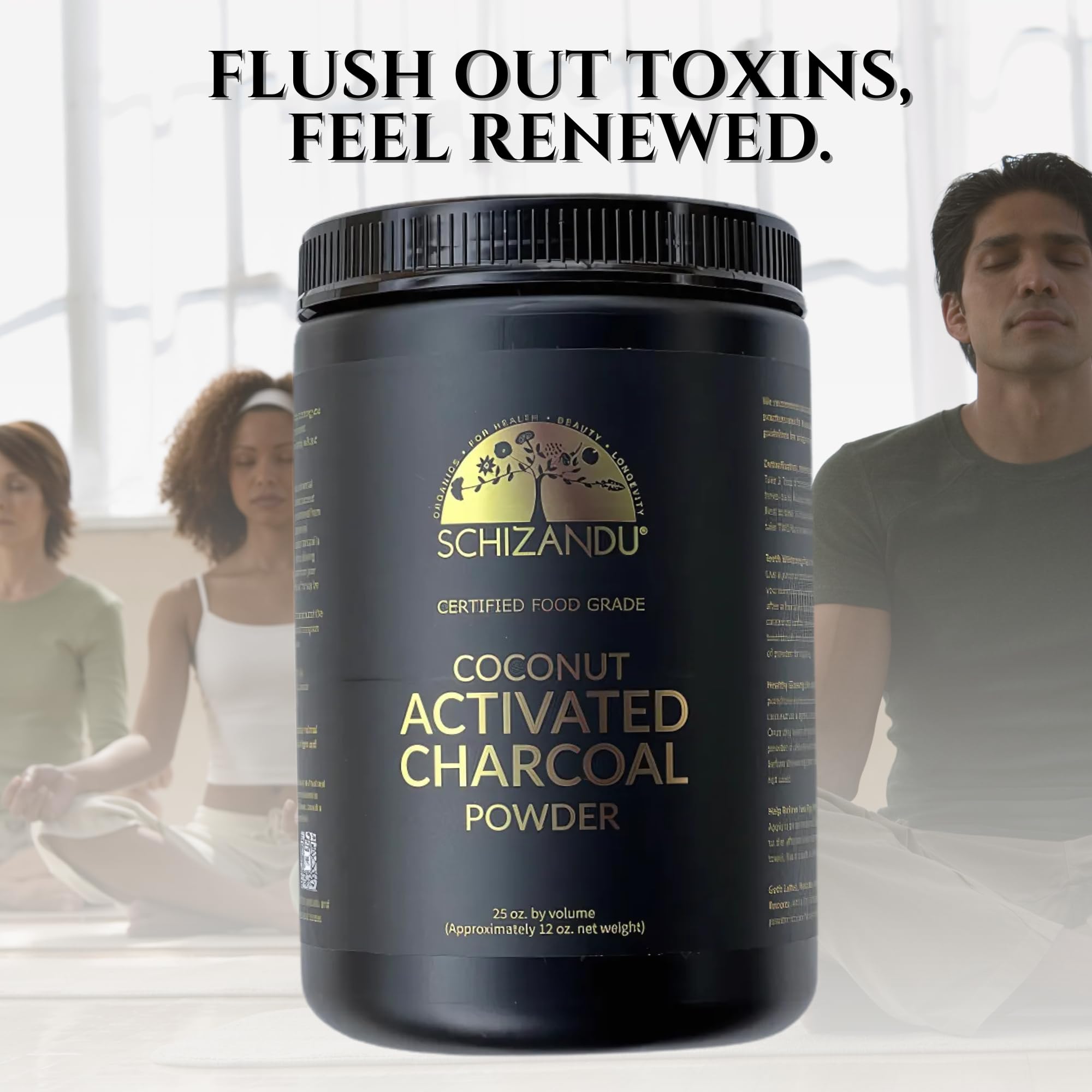 Organic Activated Coconut Charcoal Powder for Skin Care, Detox & Teeth Whitening | Natural Dietary Supplement (25oz) | Supports Oral Health & Body Cleansing | Perfect for DIY Face Masks & Detox Drinks