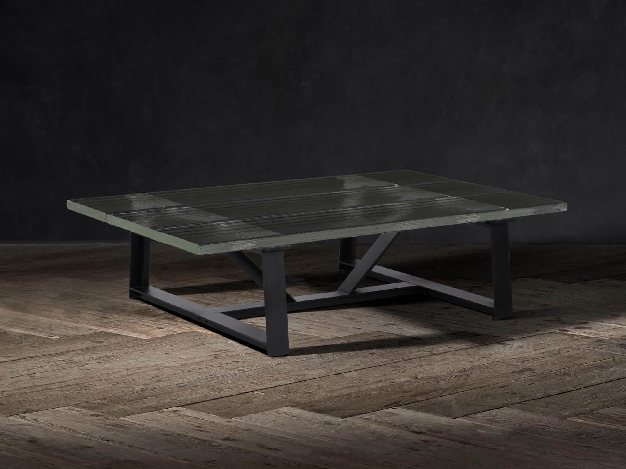 Modern Glass Top Iceberg Coffee Table - Stylish & Durable Living Room Centerpiece for Home Decor | Perfect for Lounge, Living Room & Office Spaces