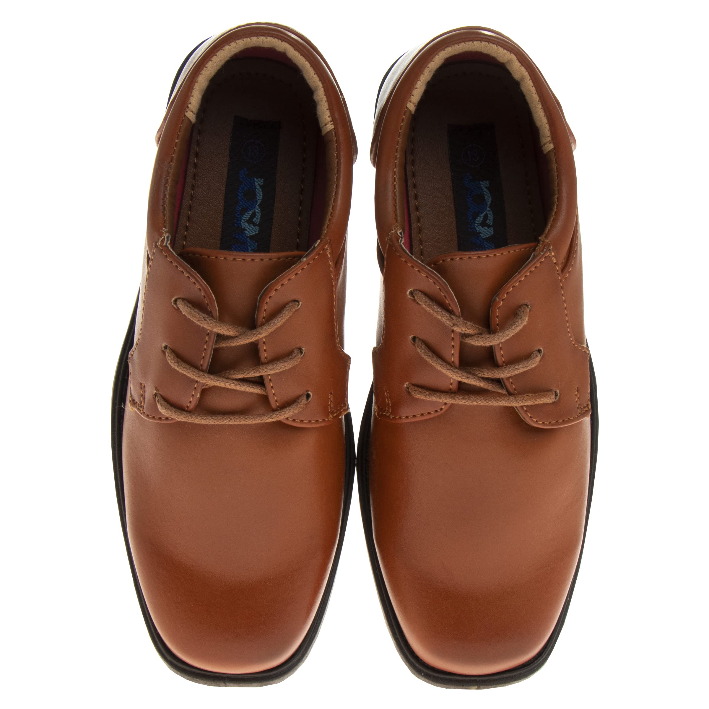Josmo Boys Dress Shoes - Classic Lace-Up Oxford Formal & Casual Shoes for Toddler to Big Kid (Sizes 7-13 Little Kid, 1-6 Big Kid) - Perfect for Weddings, School Events & Special Occasions