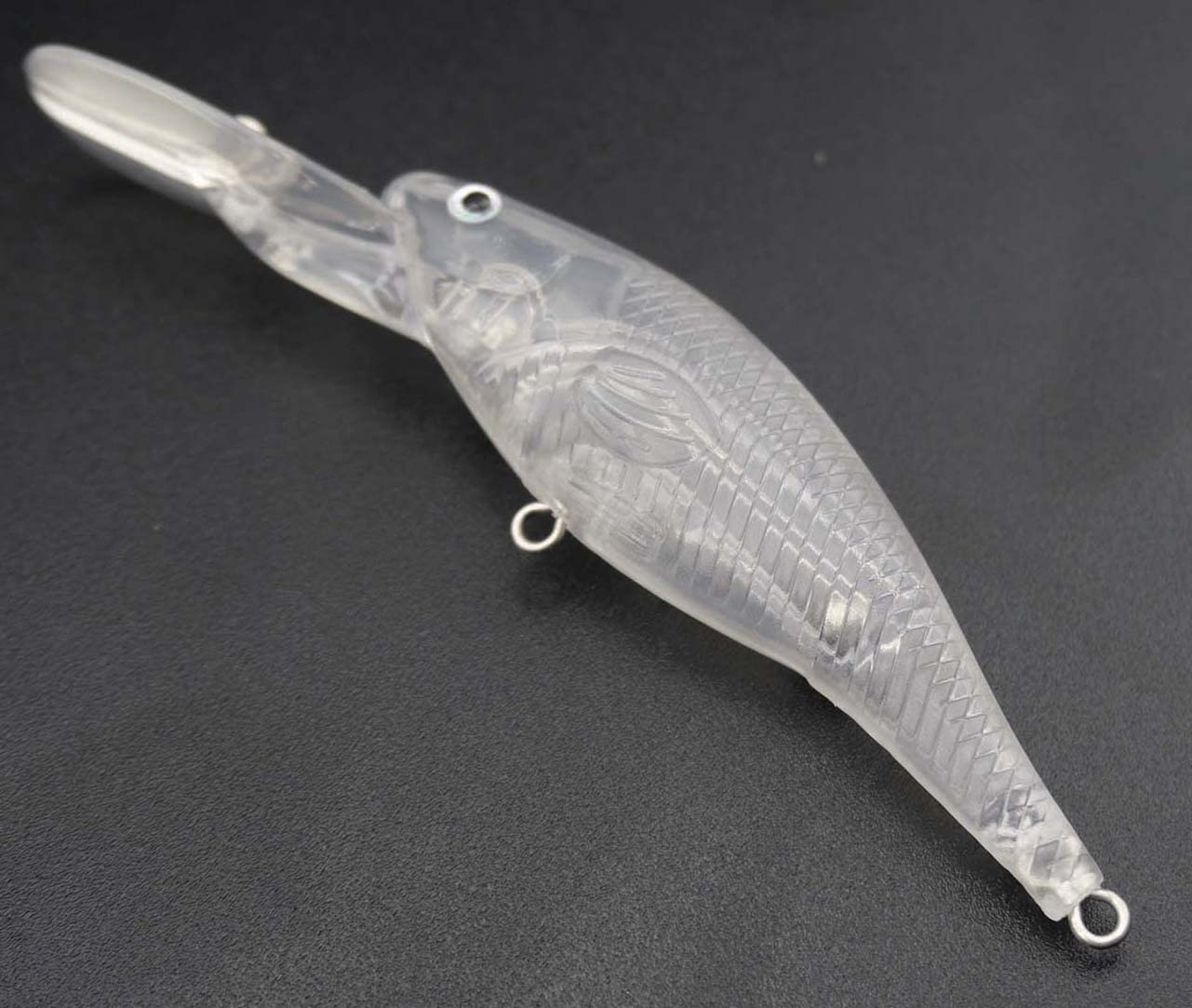 10PCS Unpainted Minnow Lures for Bass Pike Fishing - Deep Diving Crankbaits
