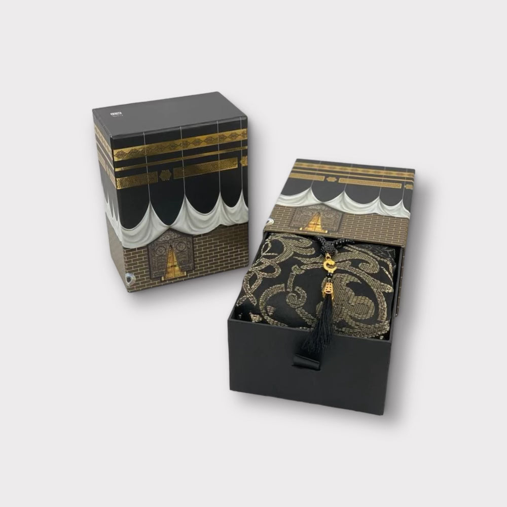 Premium Kaaba Quran Gift Box Set - Islamic Prayer Essentials for Home, Mosque & Travel - Perfect for Ramadan, Eid & Special Occasions