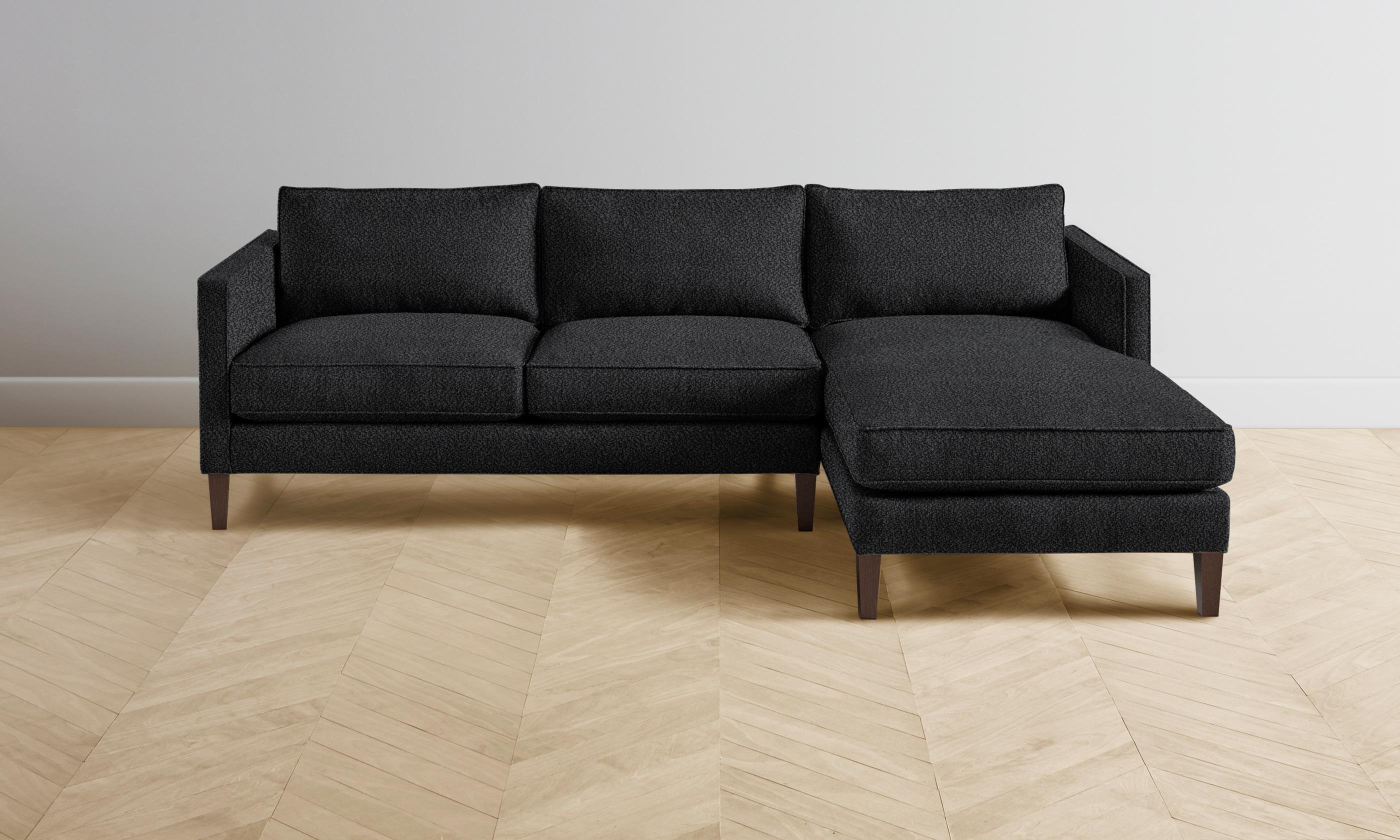 Premium Crosby Sectional Sofa with Italian Bouclé Fabric in Storm Gray - Perfect for Living Room, Lounge & Modern Home Decor