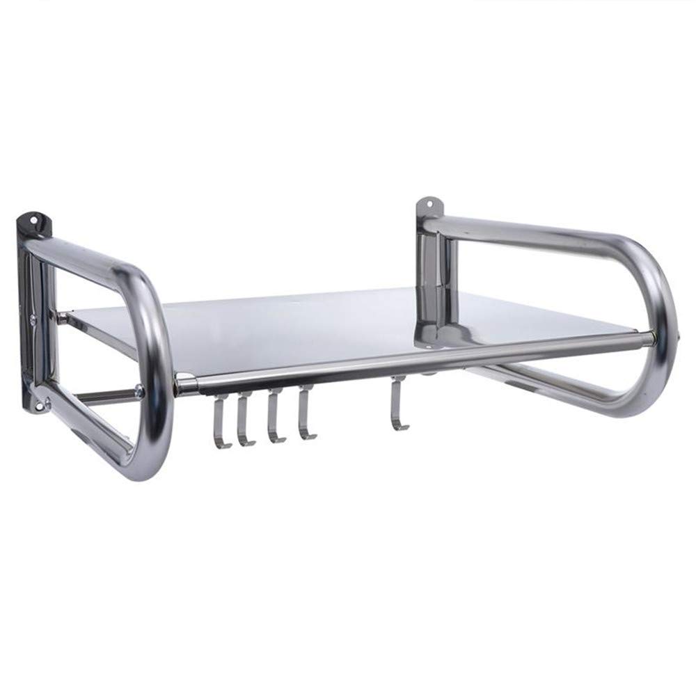 Wall Mount Microwave Oven Shelf with Toaster Stand & Spice Rack - Space Saving Kitchen Organizer for Countertop Appliances - Perfect for Small Kitchens, Apartments & Dorms