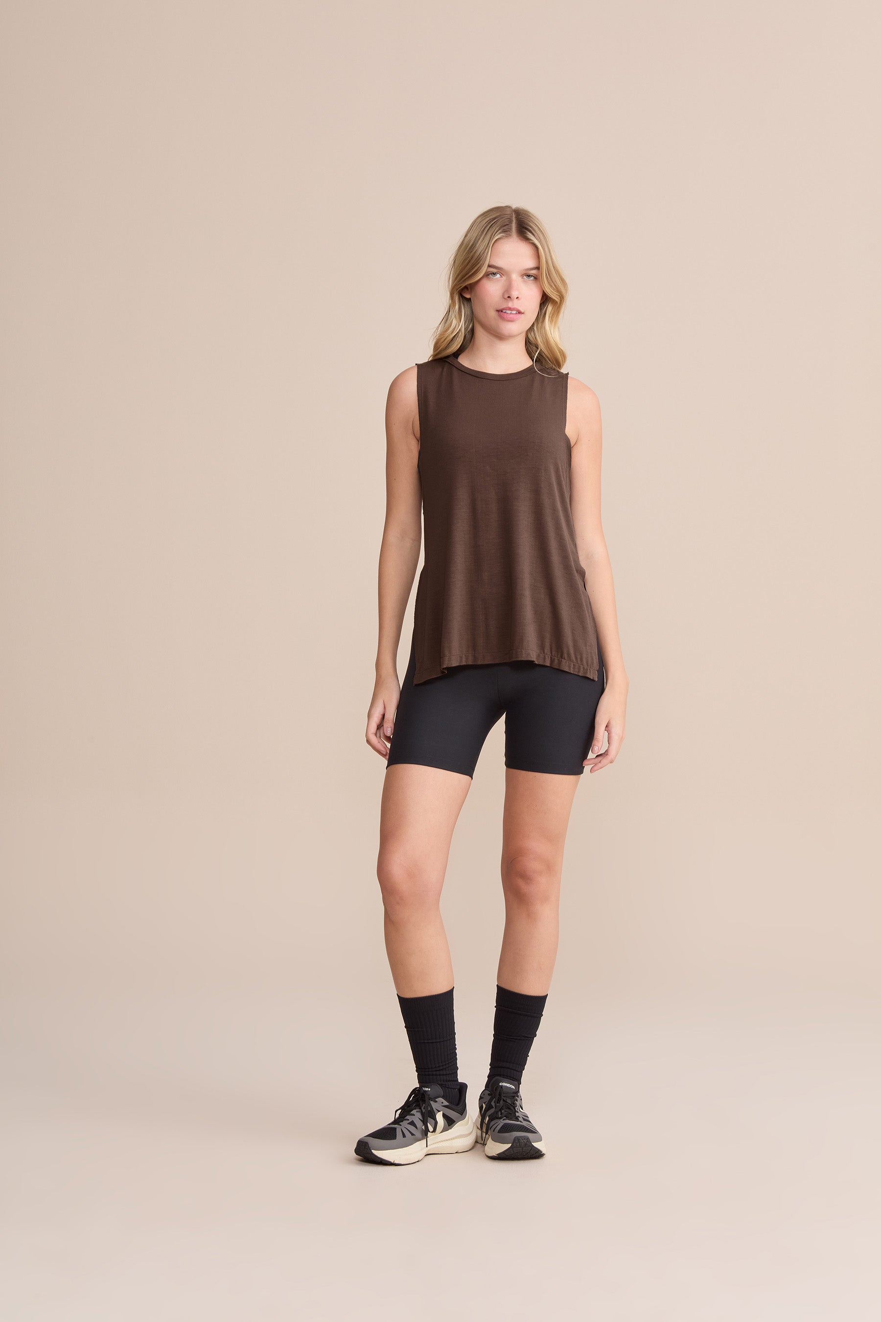 Visco Heart Long Tank Top for Women - Soft & Comfortable Sleeveless Shirt - Perfect for Yoga, Gym, and Casual Wear