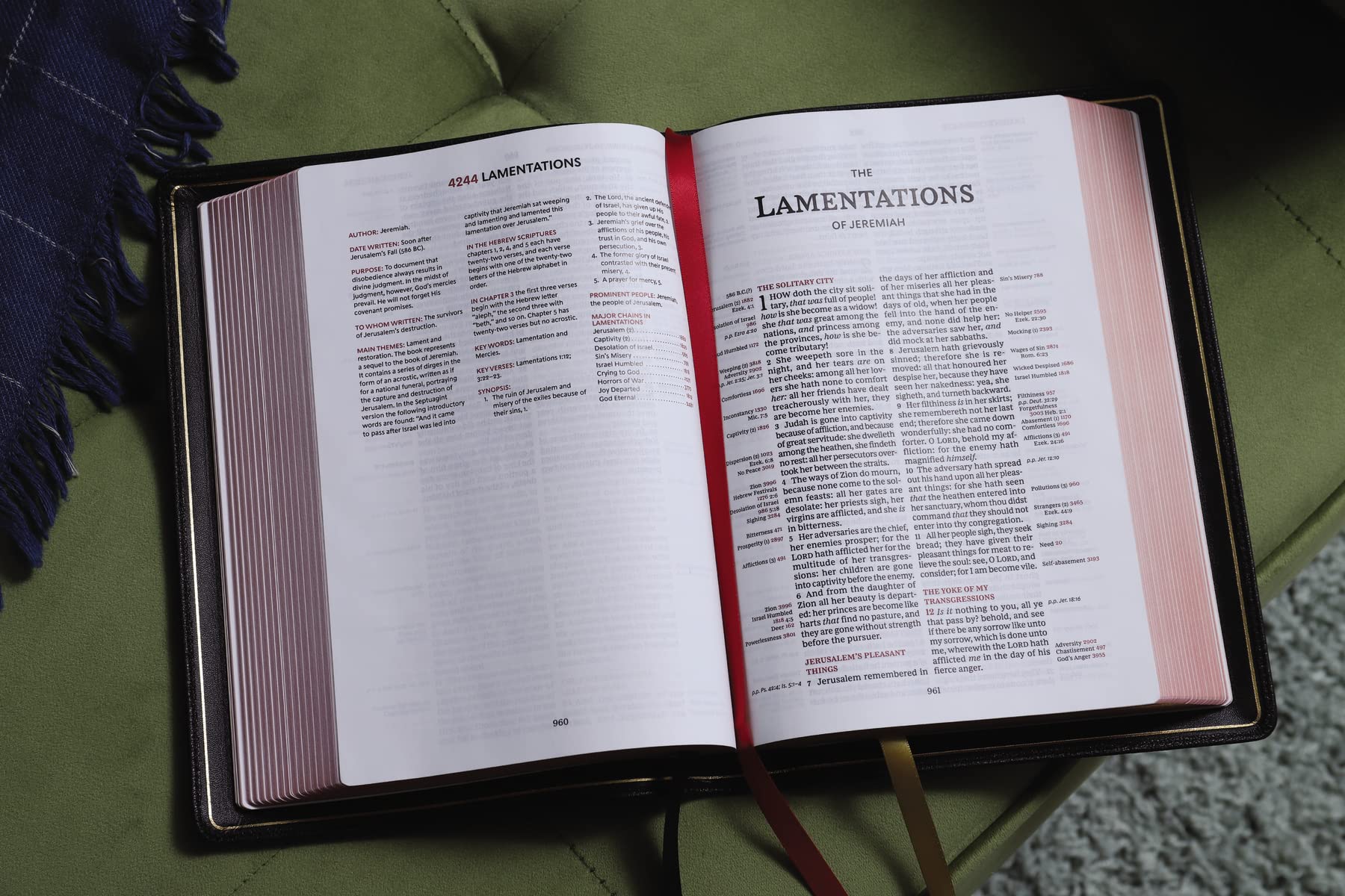 KJV Thompson Chain-Reference Bible - Premium Goatskin Leather, Black (Premier Collection) with Art Gilded Edges & Comfort Print - Perfect for Personal Study, Church Use & Gift Giving
