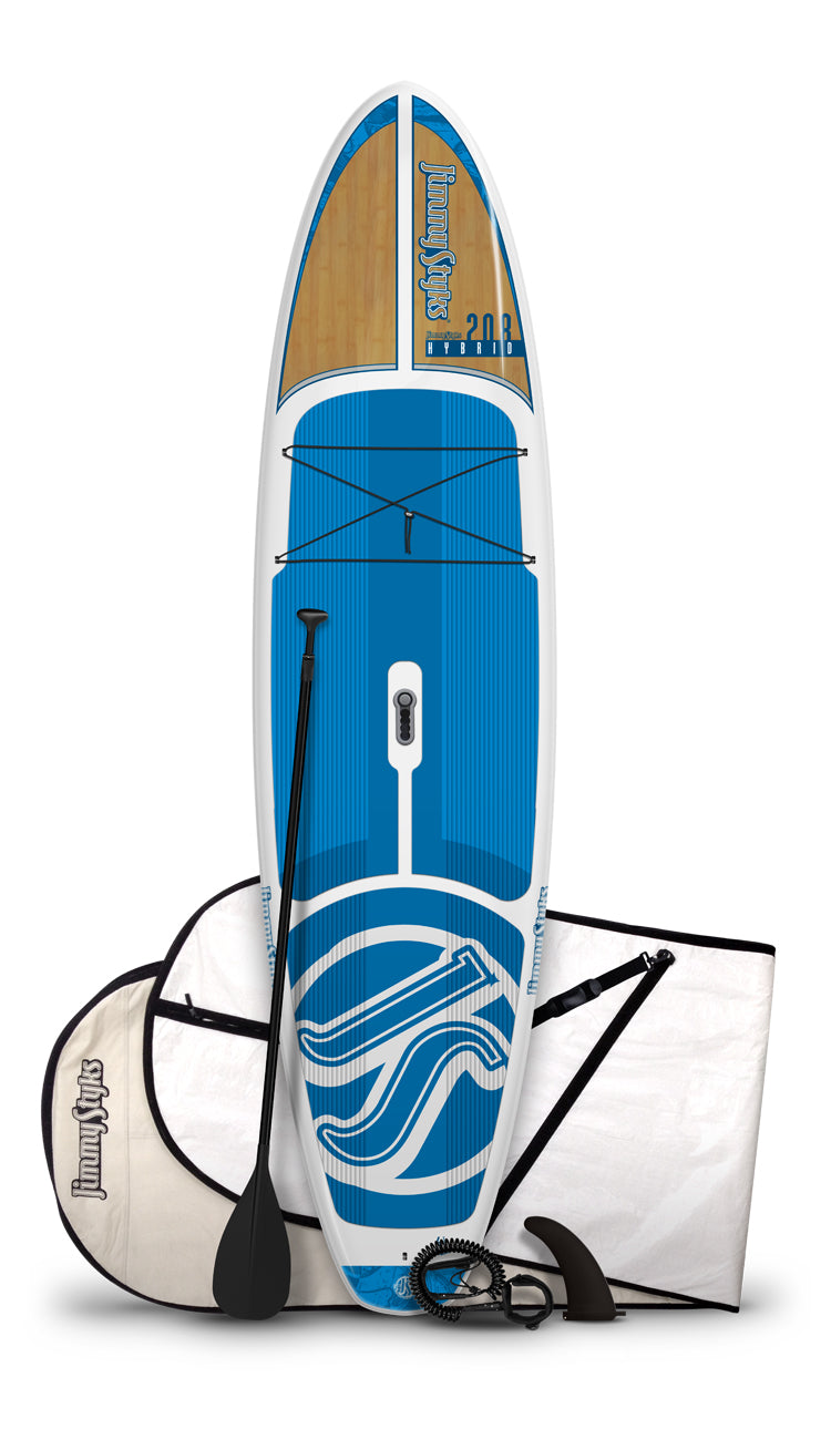 Jimmy Styks Hybrid Stand Up Paddle Board (SUP) - Inflatable & Rigid SUP for All Skill Levels - Perfect for Yoga, Fishing & Ocean Adventures