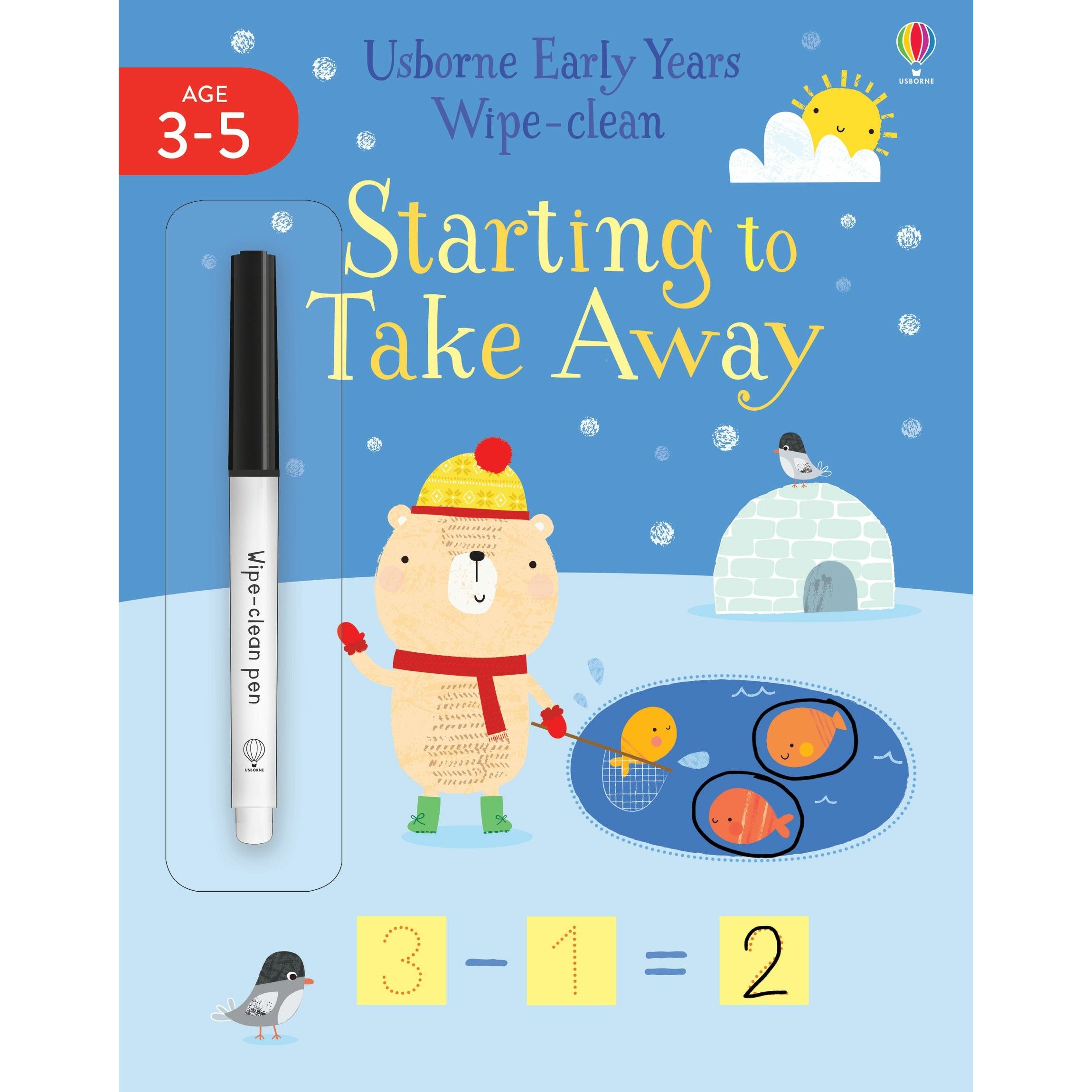 Wipe Clean Early Years Math Workbook - Learn Subtraction for Kids Ages 3-5 | Reusable Practice Book for Preschool & Kindergarten | Perfect for Homeschooling & Classroom Learning