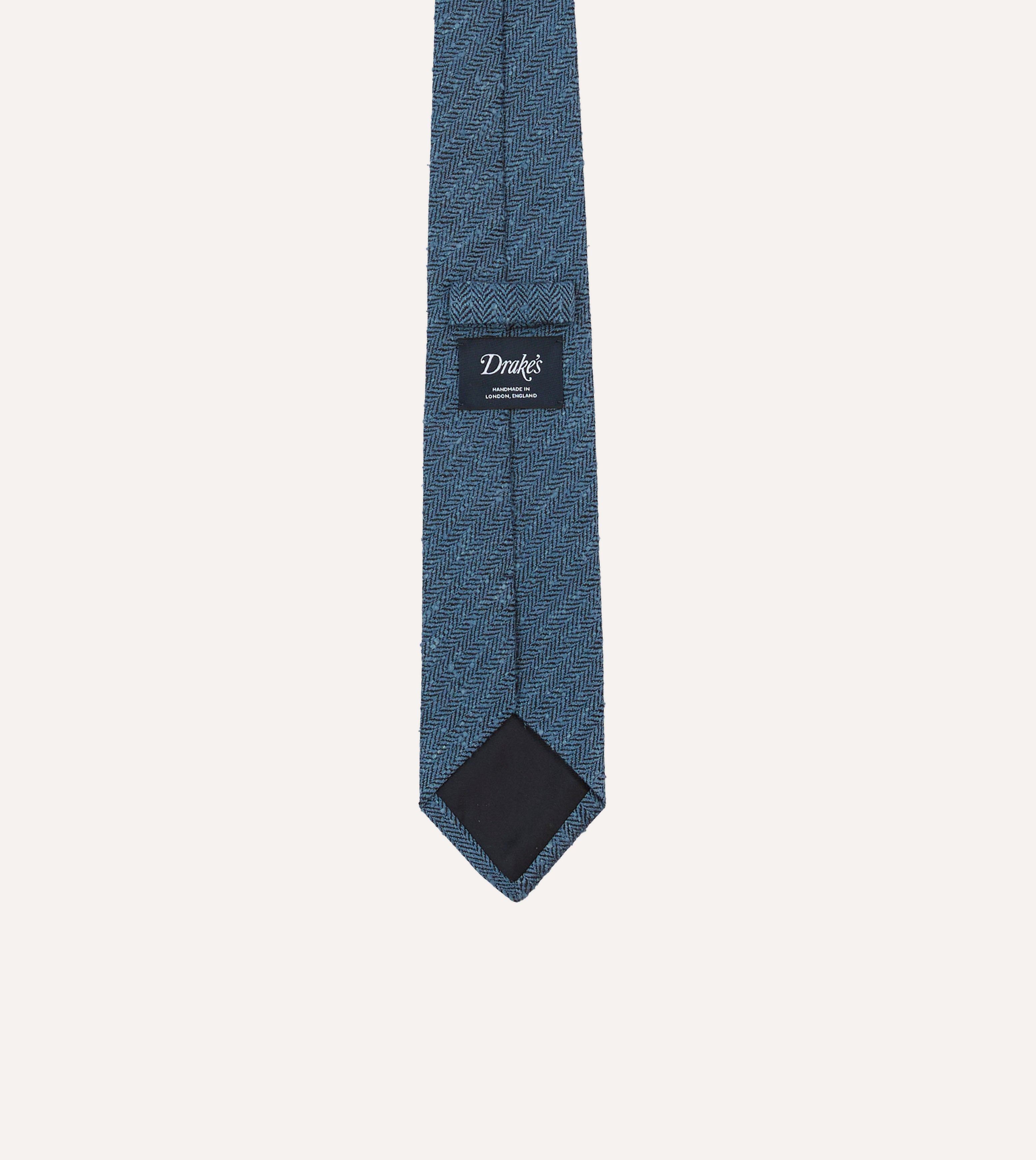 Premium Blue Herringbone Shantung Silk Necktie for Men - Elegant Formal Business & Wedding Accessories - Perfect for Office, Interviews & Special Occasions