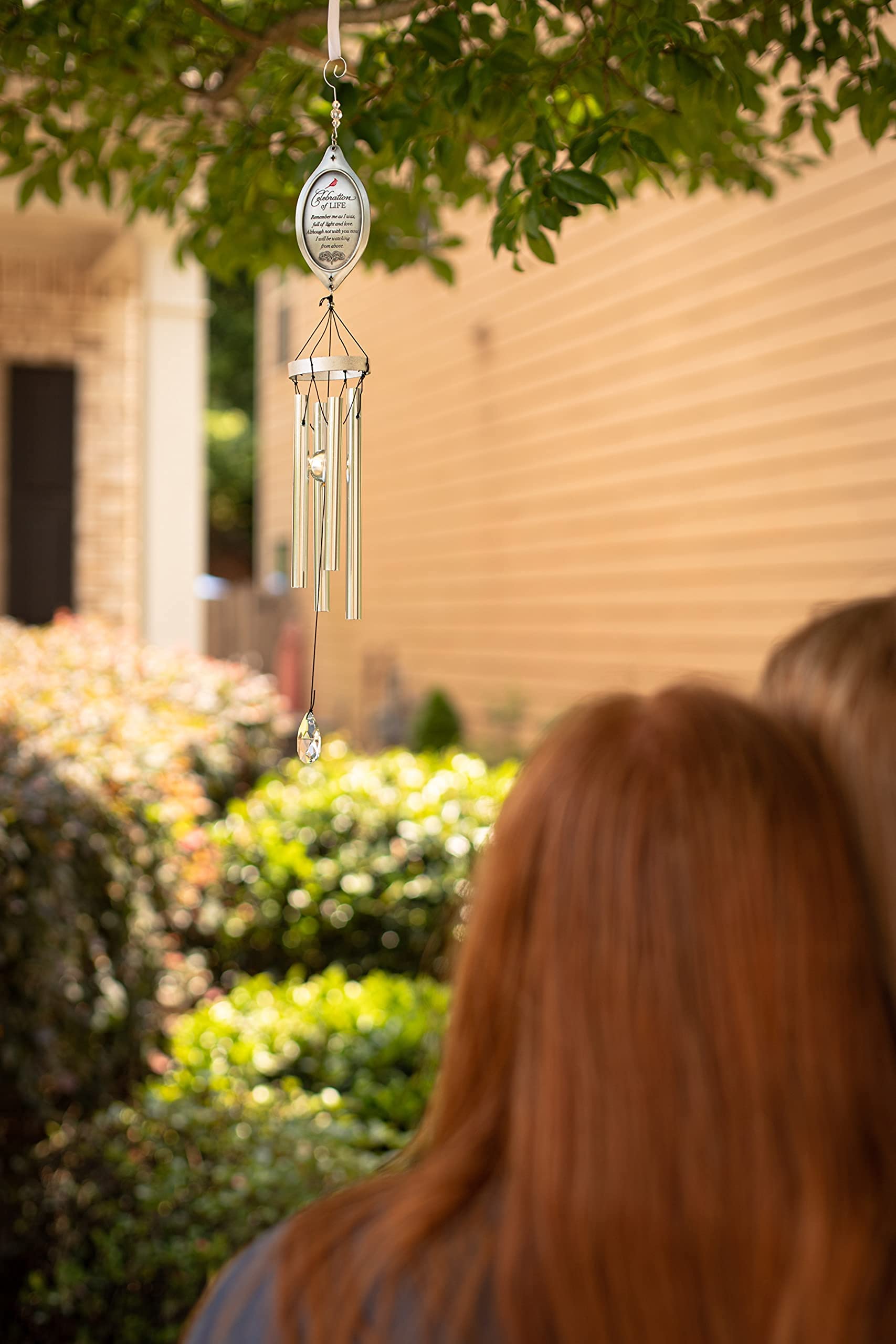 Memorial Lantern Wind Chime with Photo Frame - Thoughtful Sympathy Gift for Loss of Loved Ones | Funeral Memorial, Graveside Decoration & Home Remembrance