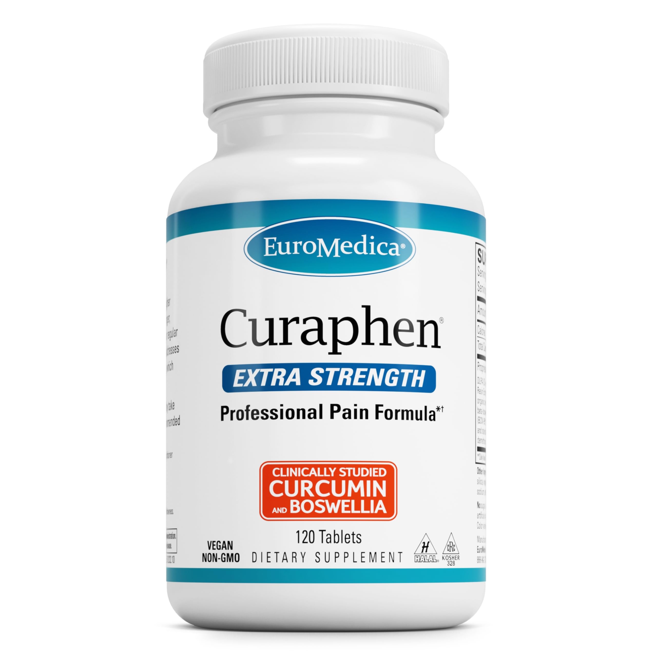 Euromedica Curaphen Extra Strength - Premium Turmeric Curcumin & Boswellia Supplement for Joint Support, Muscle Recovery & Circulation Health - Natural Anti-Inflammatory Pain Relief - 120 Tablets - Ideal for Athletes, Seniors & Active Lifestyles