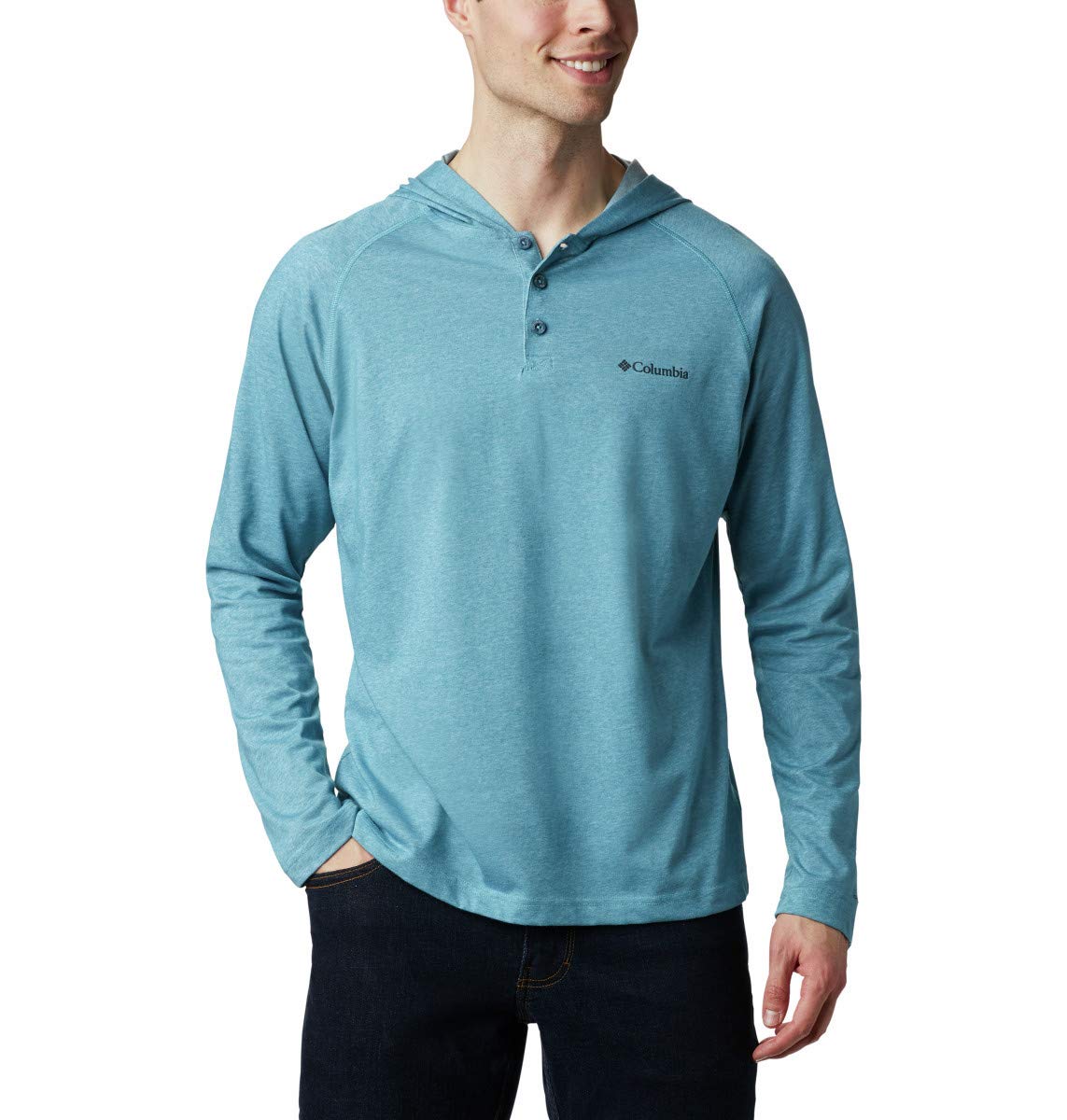 Columbia Men’s Thistletown Park Raglan Hoodie - UPF Sun Protection & Moisture-Wicking Performance Fleece (Hiking, Camping, Outdoor Activities)