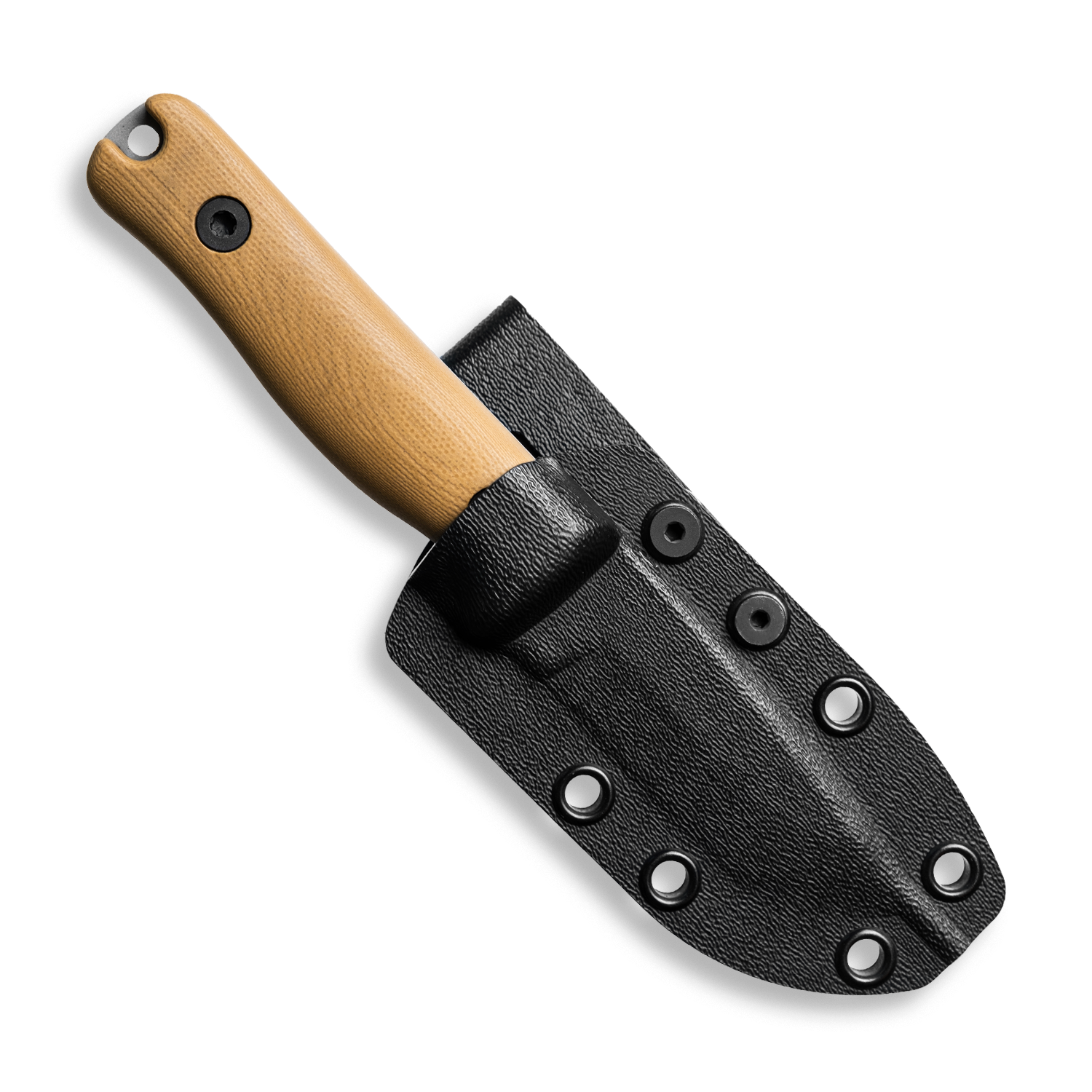 F3 EDC Fixed Blade Knife - CPM 3V Steel, Matte Stonewash Finish, Coyote Tan G10 Handle - Perfect for Camping, Hunting & Outdoor Survival