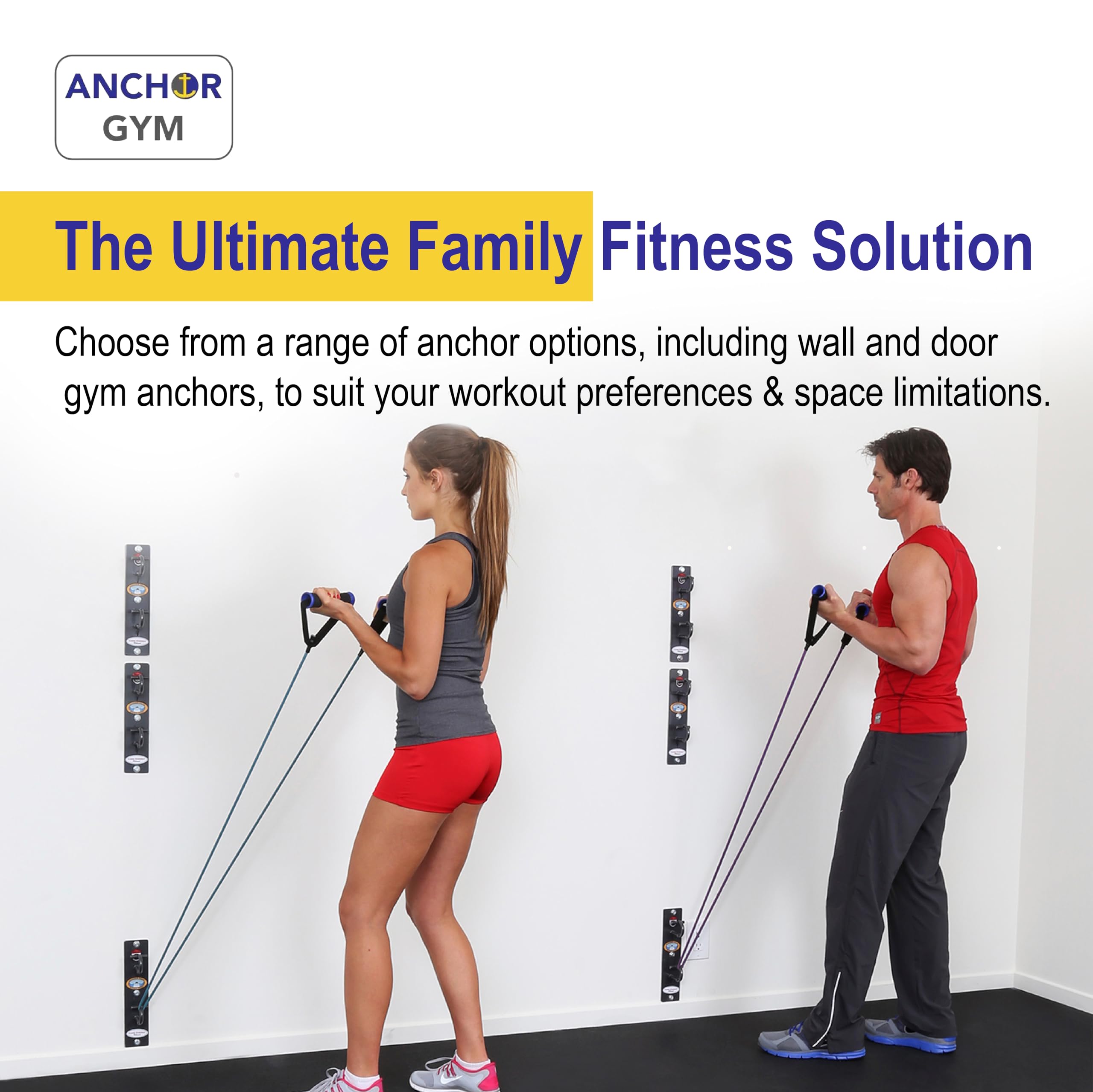 Anchor Gym CORE Station - Wall & Ceiling Mounted Exercise Hook System for Bodyweight Training, Resistance Bands, Strength Workouts, Yoga & Home Gym (Includes Wood Screws) - Perfect for Small Spaces, Garage Gyms & Apartment Workouts